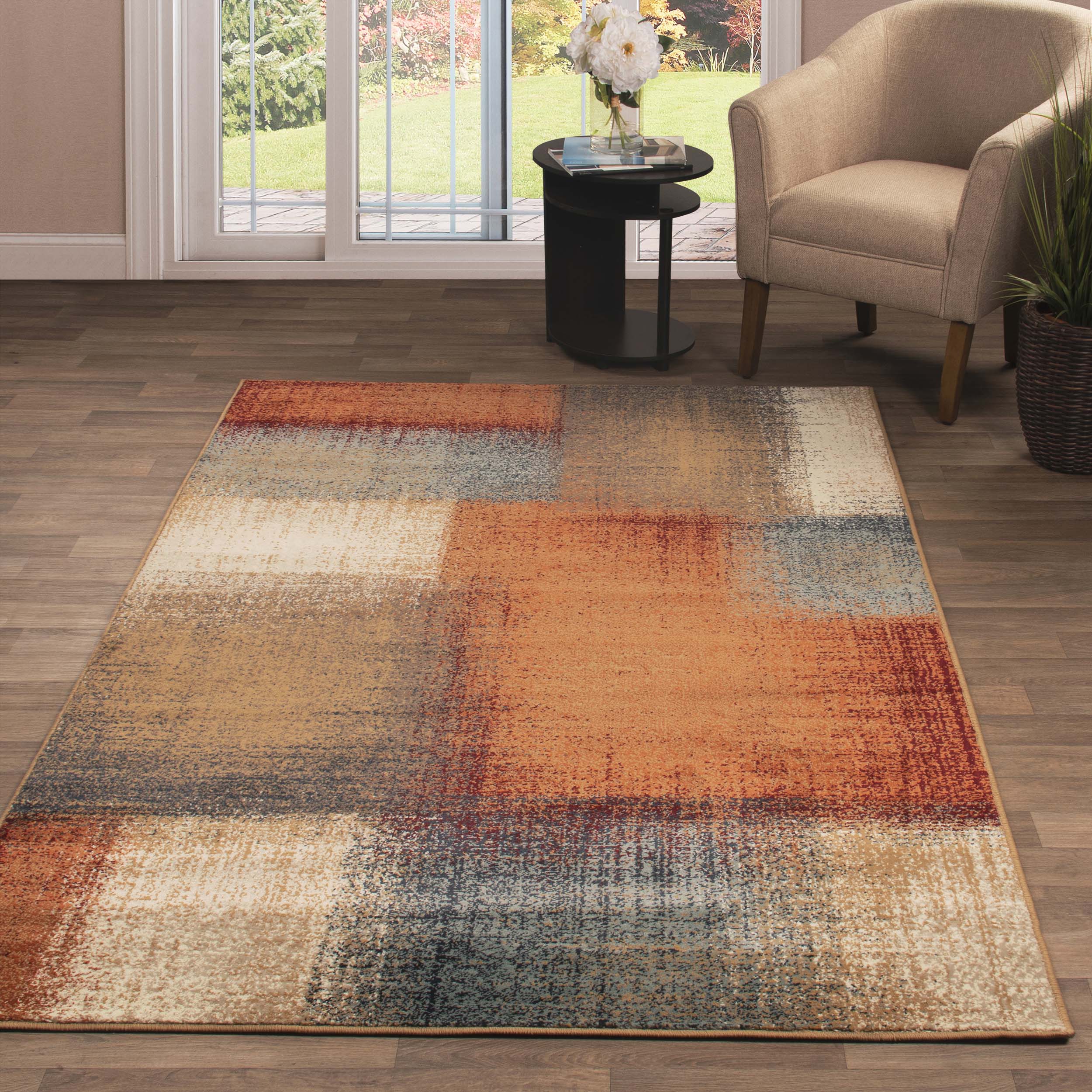 Nilaya Traditional Geometric Abstract Indoor Area Rugs & Runner Rugs - Non-Slip Soft Living Room Bedroom Decor for Home Office