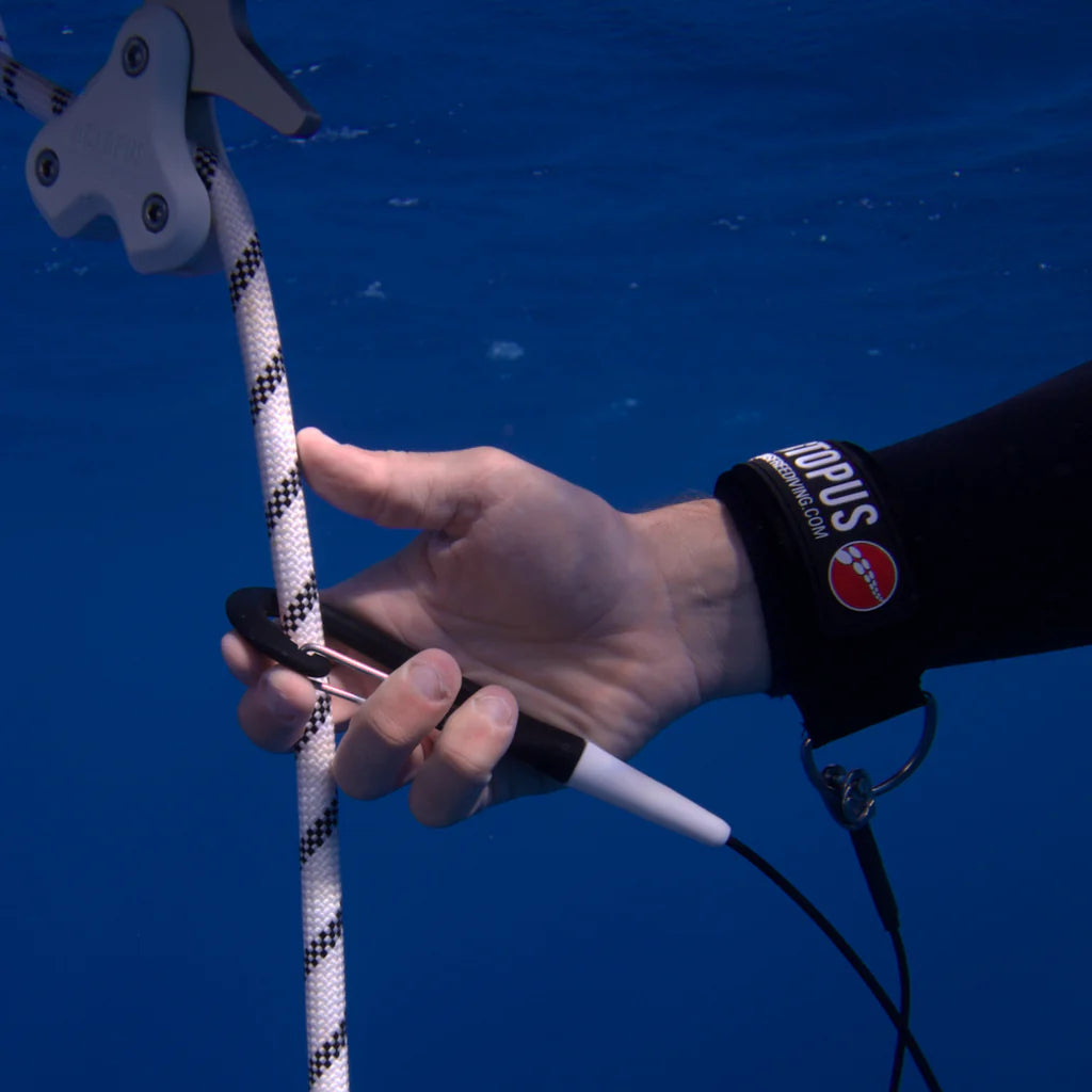 Premium 120cm Black Octopus Freediving Competition Lanyard - Durable Dive Gear for Spearfishing & Underwater Sports