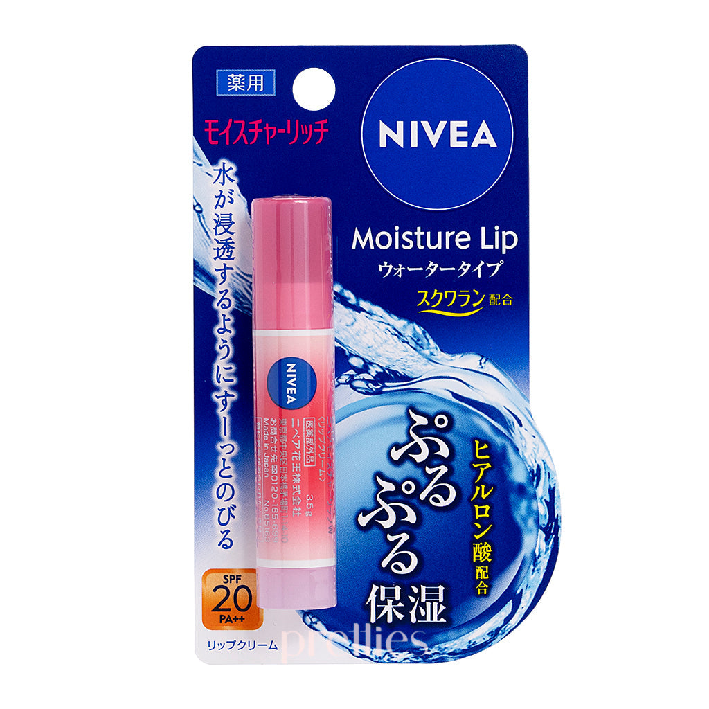 NIVEA Moisture Rich Lip Balm 3.5g - Hydrating & Nourishing Care for Dry Lips - Perfect for Daily Use, Outdoor Activities & Cold Weather Protection