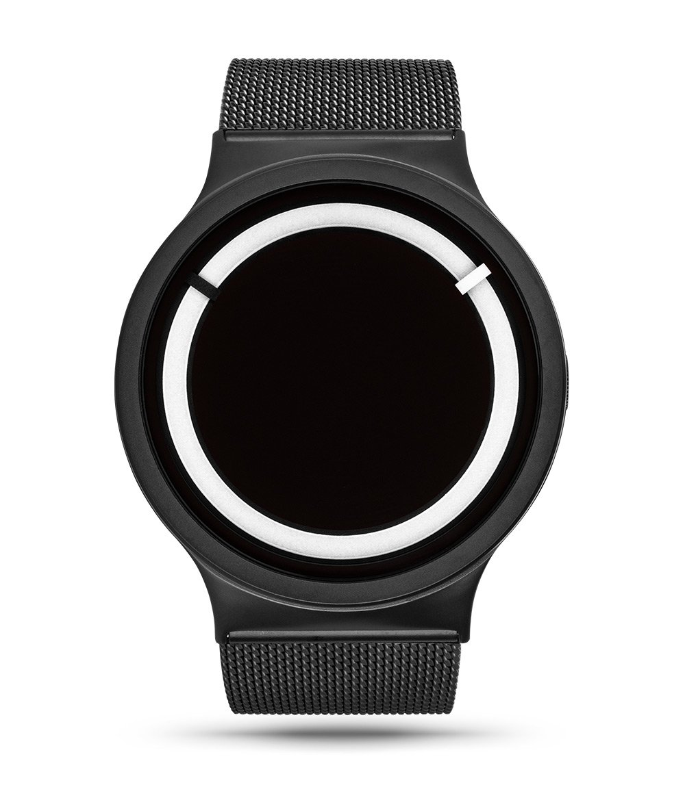 ZIIIRO Eclipse Steel Unisex Watch - Metallic Black Snow | Minimalist Design, Water Resistant | Perfect for Everyday Wear, Business & Casual Outfits