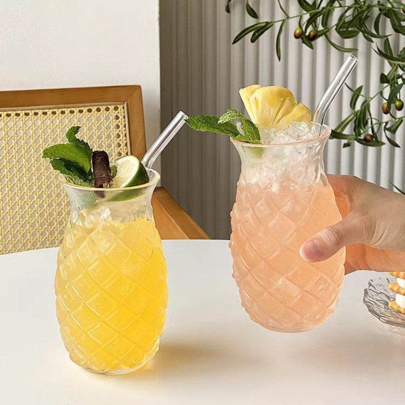 Tropical Twist Glass - Elegant Handmade Drinking Glass for Cocktails, Juice & Iced Tea - Perfect for Beach Parties, Summer BBQs & Home Bar Decor