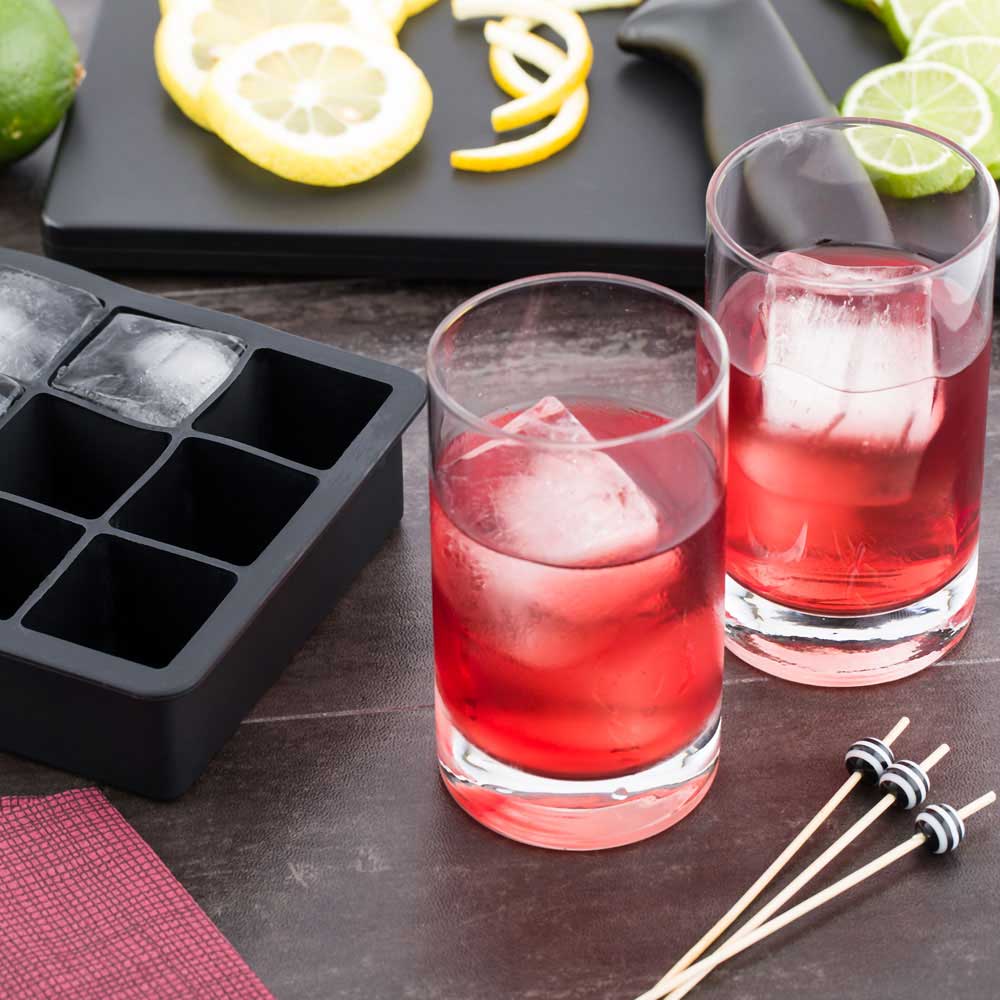 Premium Black Silicone Ice Cube Tray - 1.25 Inch Large Cubes, 15 Cavities, Durable & Flexible (1-Pack) - Perfect for Cocktails, Whiskey, Iced Coffee & Home Bars