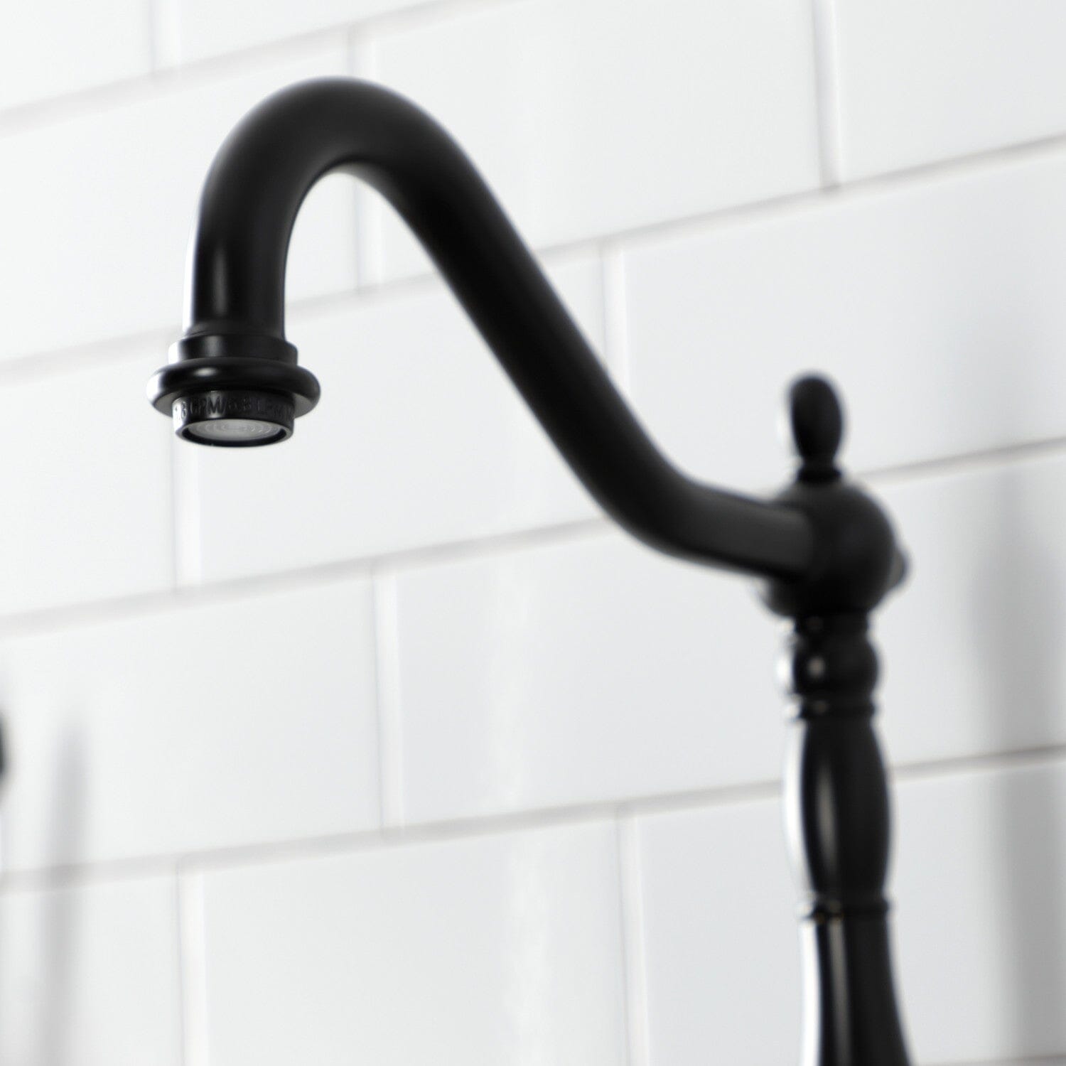 French Country Two-Handle 3-Hole Deck Mount Bridge Kitchen Faucet with Brass Side Sprayer - Perfect for Farmhouse, Cottage & Vintage Style Kitchens (Ideal for Washing Dishes, Filling Pots & Cleaning Countertops)