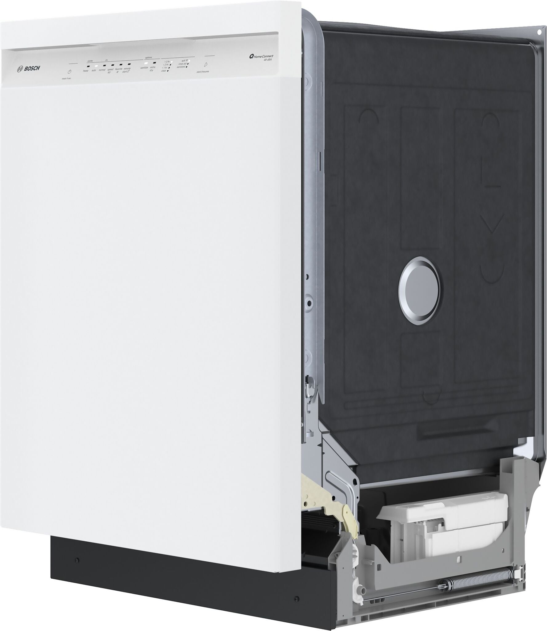 Bosch 300 Series SHE41CM2N Built-In Dishwasher - White, 48 dBA Ultra Quiet, Home Connect Smart Technology - Perfect for Modern Kitchens & Open-Concept Homes