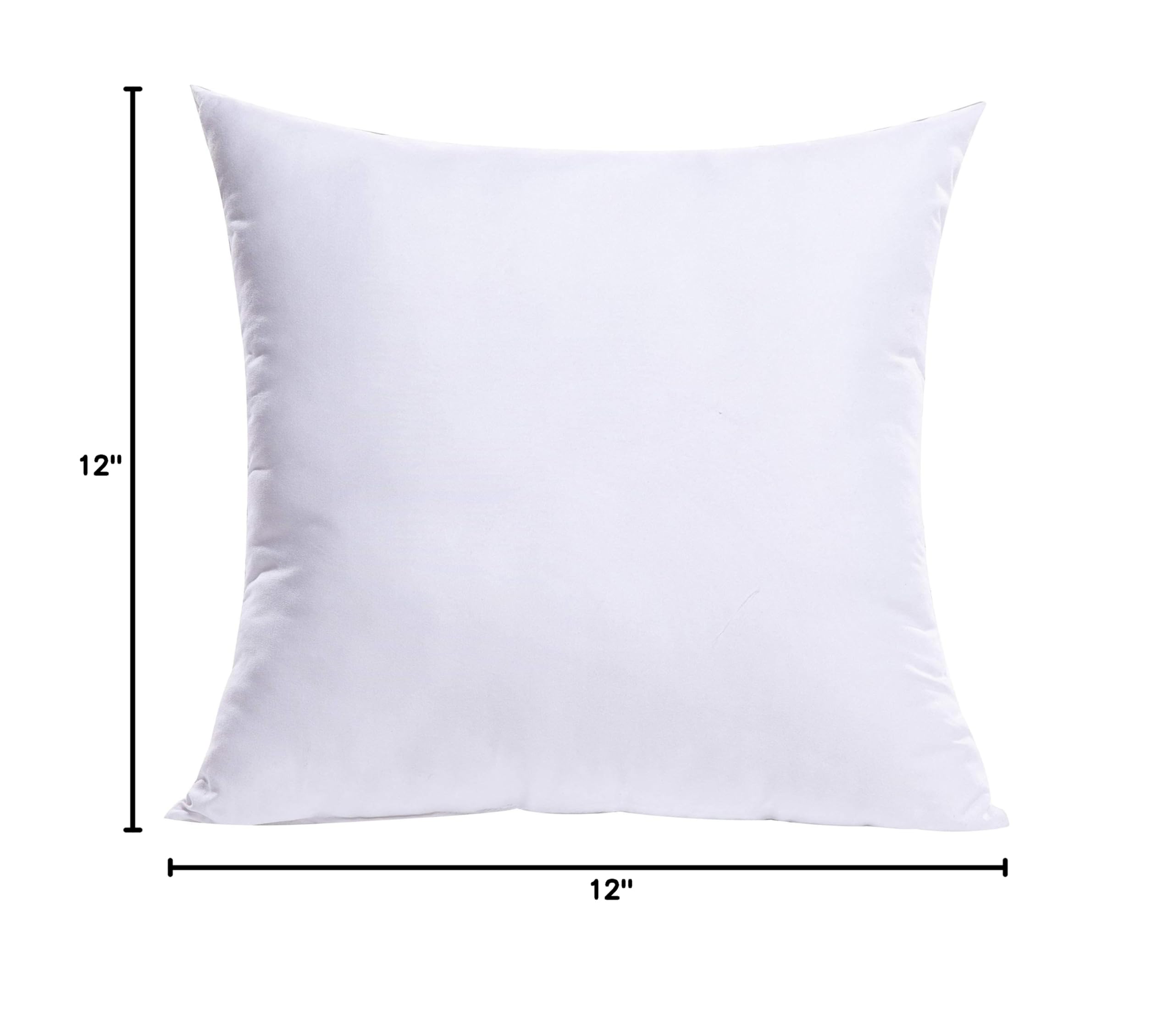 MIULEE Premium 12x12 Inch Throw Pillow Insert - Soft Pillow Stuffer for Decorative Cushions, Bed, Couch & Sofa - Perfect for Home Decor, Living Room Accent & Cozy Comfort
