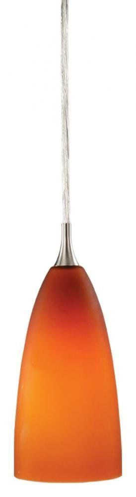 Vaxcel PD30142 SN Milano Collection Mini Pendant Light - Satin Nickel Finish - Modern Hanging Fixture for Kitchen Island, Dining Room & Bedroom Lighting