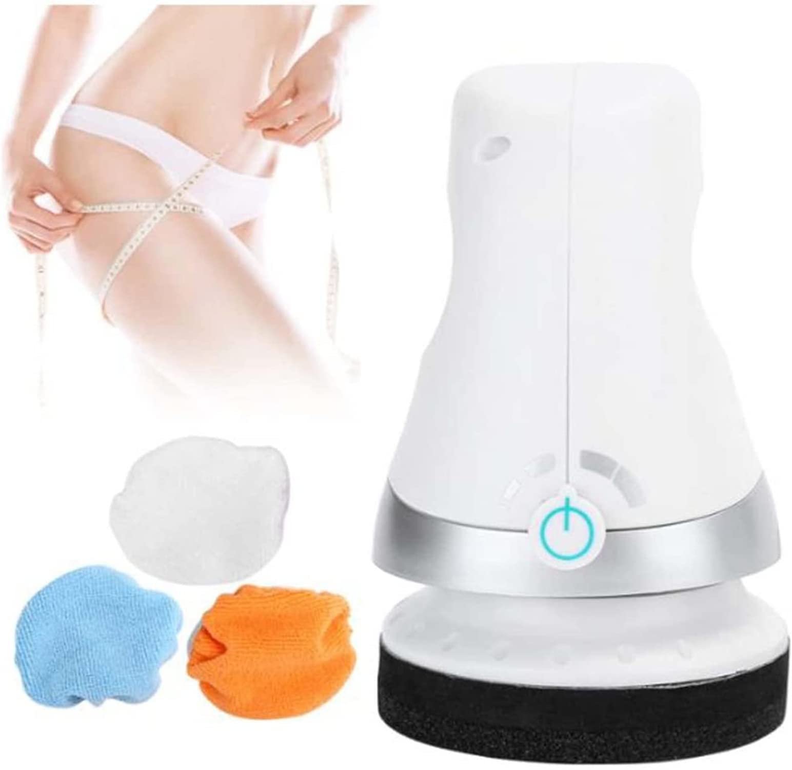 Electric Deep Tissue Massager - Handheld Body Sculpting & Skin Tightening Machine for Cellulite Reduction with 3 Washable Pads - Slimming Massager for Neck, Shoulders, Arms & Legs - Perfect for Home Spa & Post-Workout Recovery