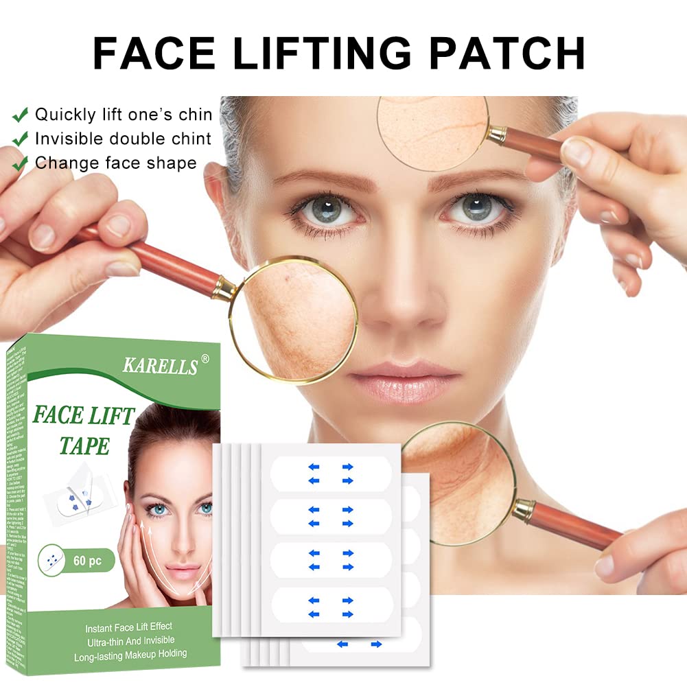 **Face Lifting Tape – 60PCS Instant V-Line Face Lift & Neck Firming Patch – Invisible Anti-Aging Tape for Tightening Skin, Double Chin & Eye Lift – Perfect for Daily Use, Special Events & Skincare Routine**