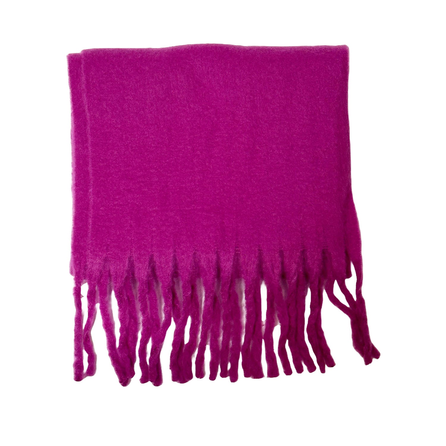FLOOF Women's Plush Blanket Scarf - Soft & Cozy Winter Wrap in Dark Fuchsia | Perfect for Cold Weather, Travel & Home Decor
