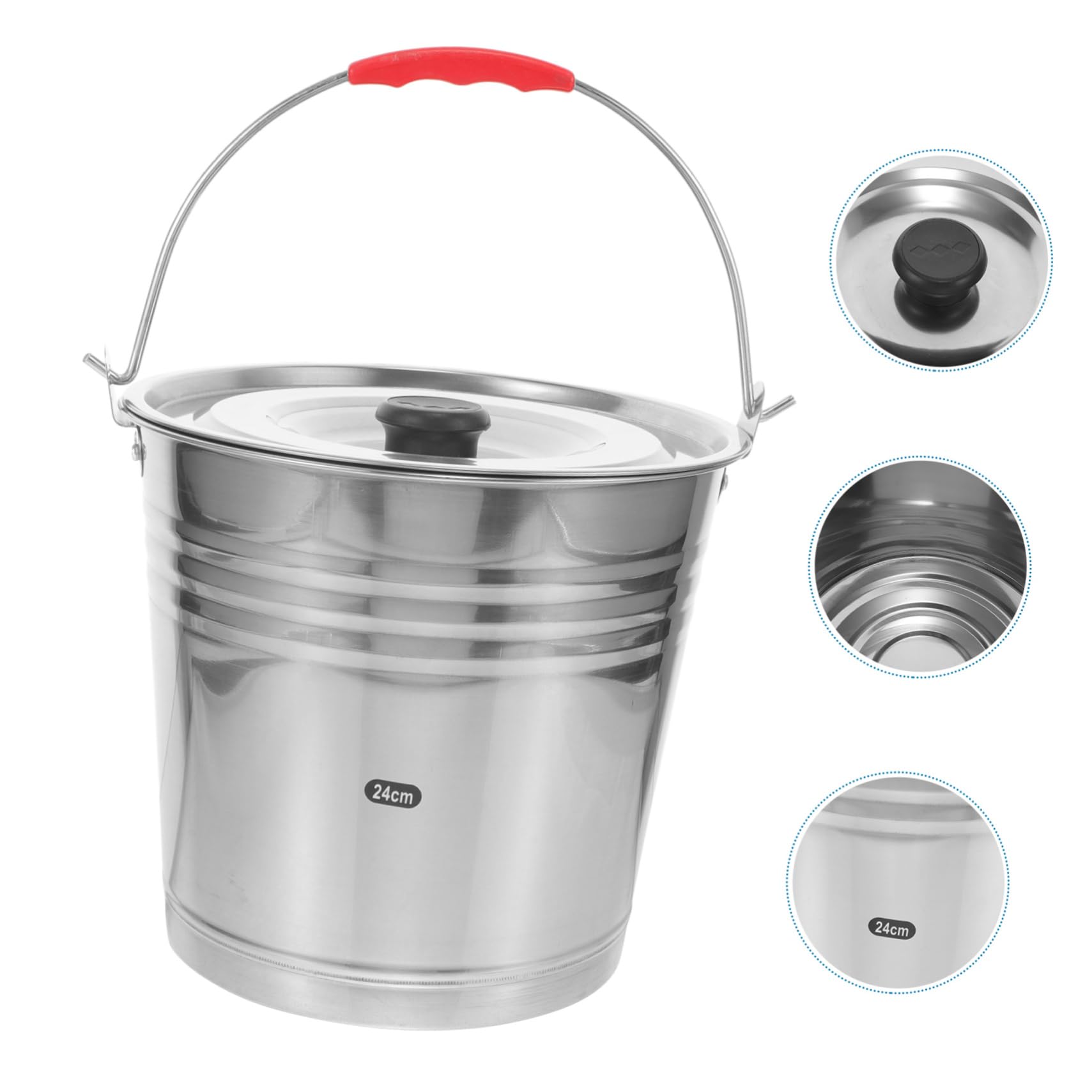 SOESFOUFU Stainless Steel Insulated Wine Bucket - Commercial Ice Bucket for Wine Chilling, Ice Storage & Portable Water Container | Perfect for Bars, Restaurants, Outdoor Parties & Home Use