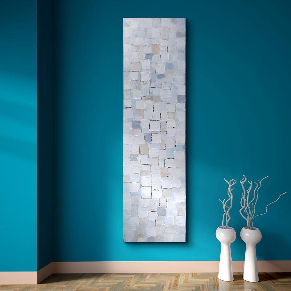 Martin Edwards Hand Painted Abstract Canvas Wall Art - Textured Frozen Tundra Landscape Painting, Unframed 20x72 Inches - Perfect for Living Room, Bedroom & Office Decor