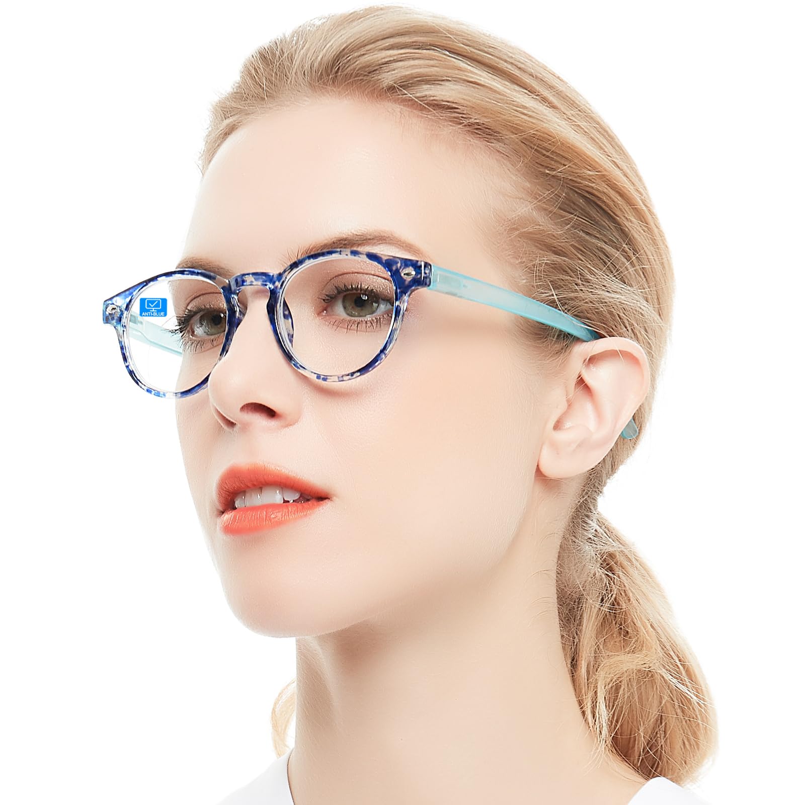 OCCI CHIARI Blue Light Blocking Reading Glasses for Women - Computer Glasses with 1.0 to 6.0 Magnification for Small Faces - Perfect for Office Work, Screen Time & Digital Eye Strain Relief