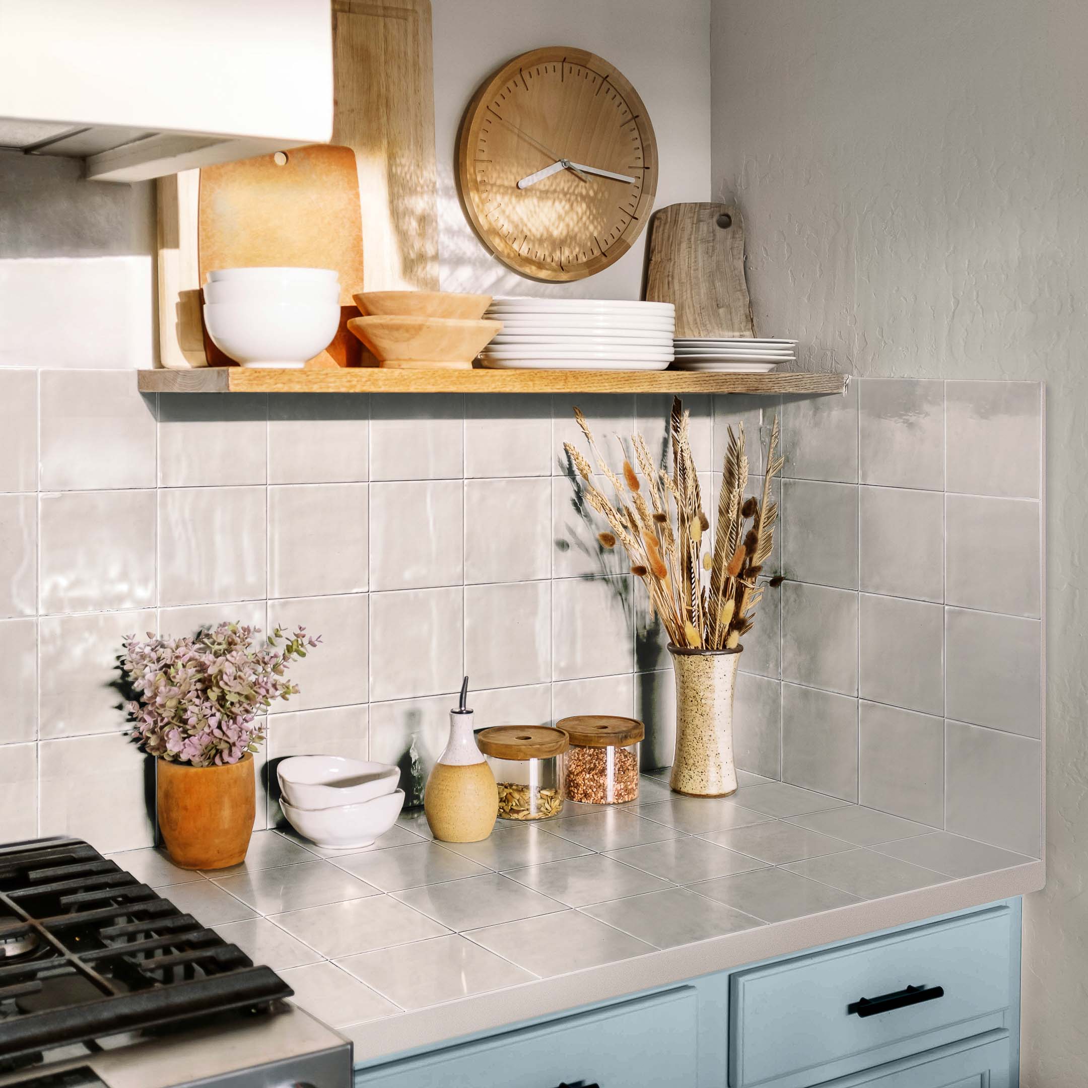 Premium 3D Porcelain Zellige Tile - Sol Series | Moroccan-Inspired Wall & Floor Tiles for Kitchen Backsplash, Bathroom & Fireplace | Waterproof & Durable Ceramic Mosaic