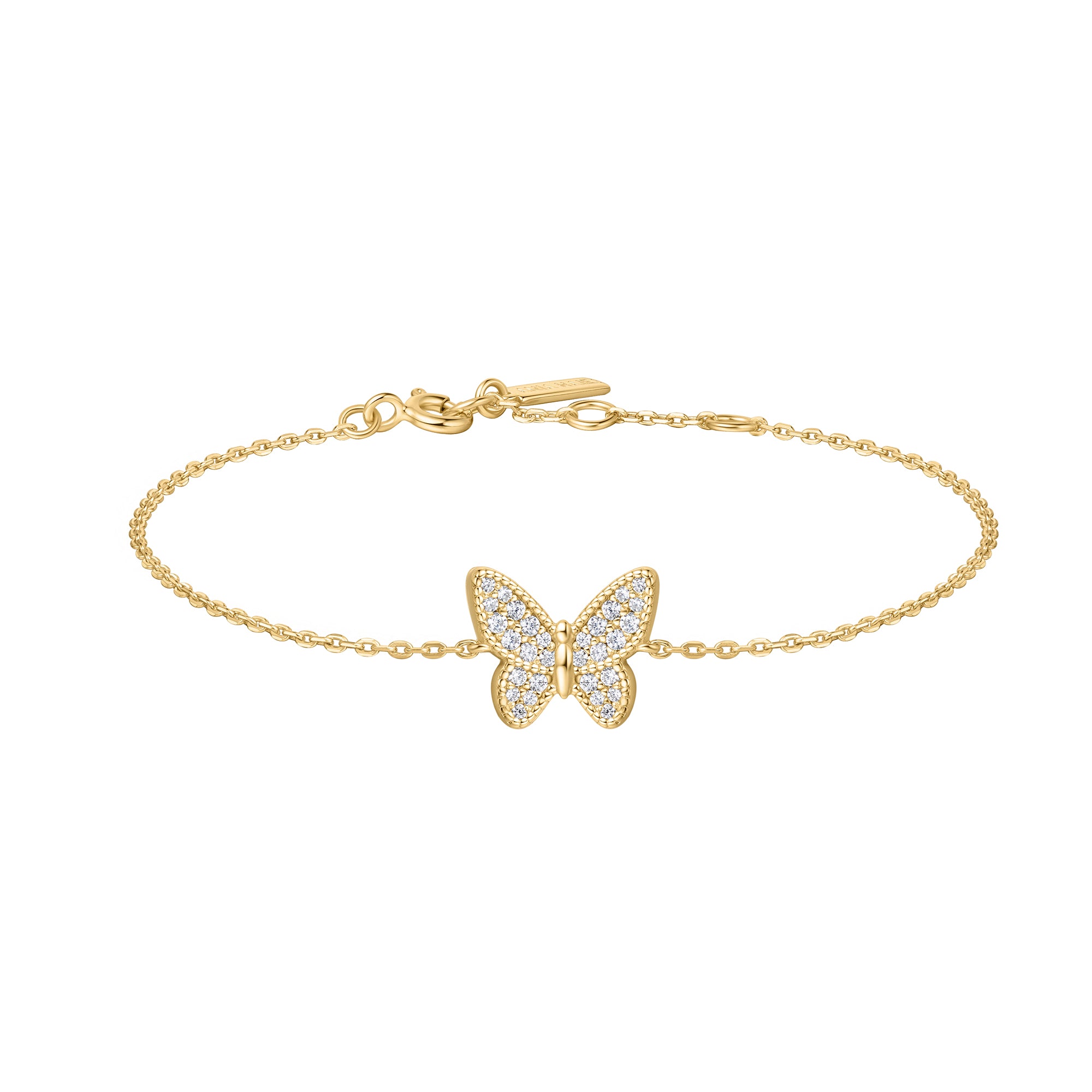 Elegant Gold Butterfly Pavé Bracelet for Women - Perfect for Parties, Weddings & Everyday Wear