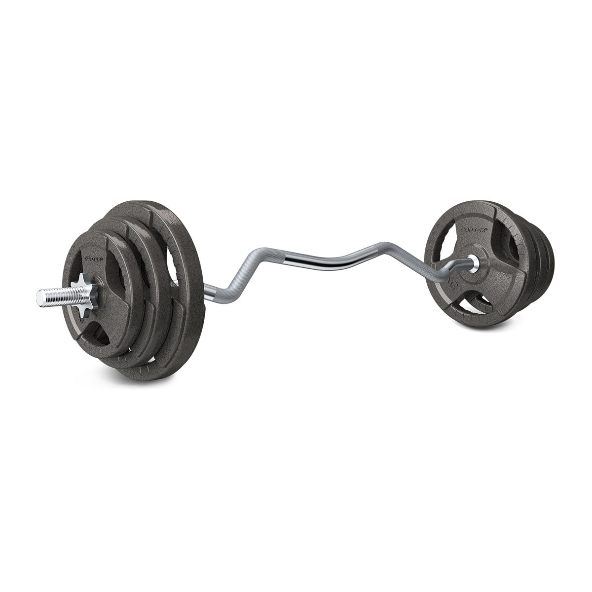 Foldable Squat & Power Rack with 90kg Tri-Grip Weight Set & Barbell - Home Gym Equipment for Strength Training & Powerlifting Workouts