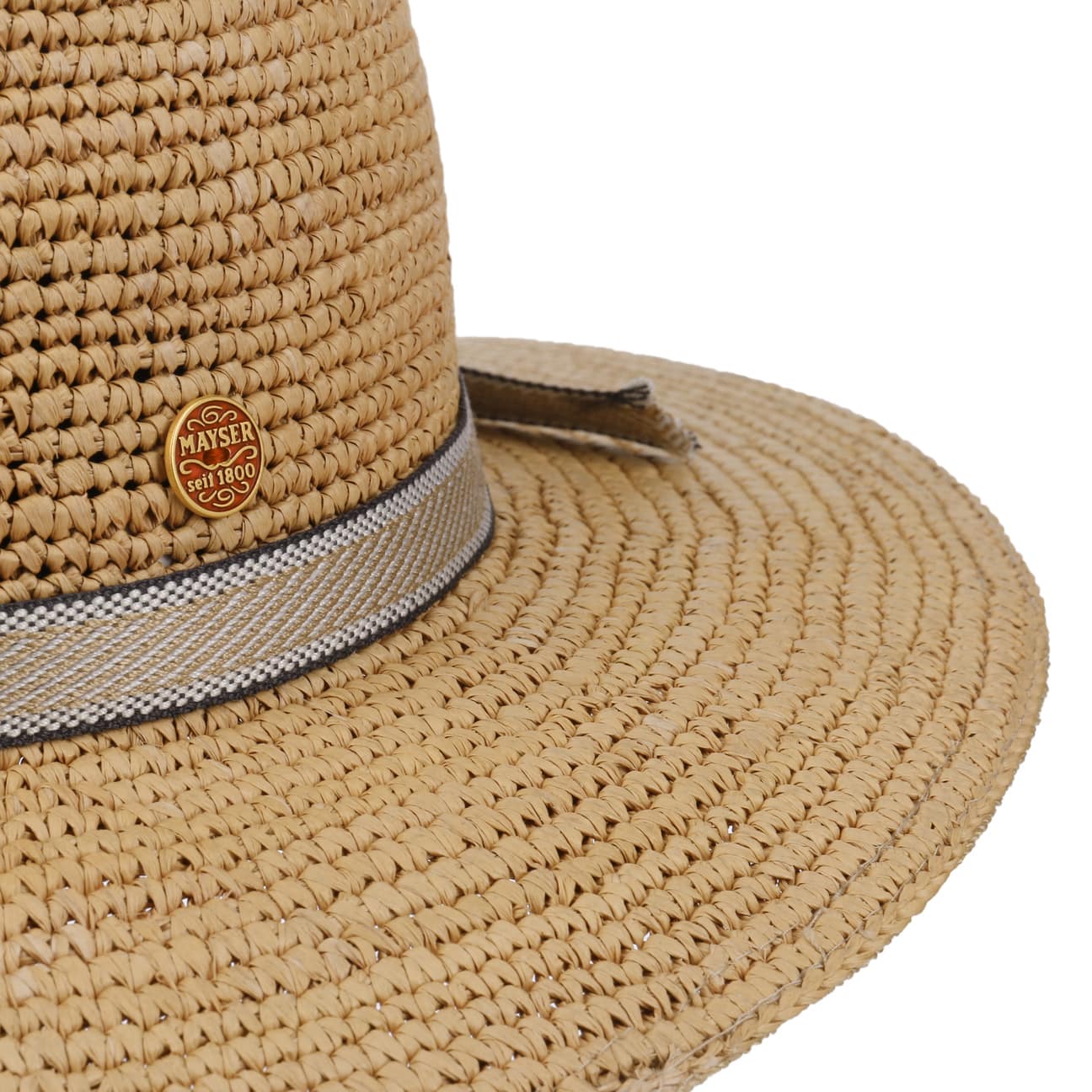 Stylish Mayser Crochet Panama Hat for Women & Men - Breathable Summer Sun Hat for Beach, Travel, and Outdoor Activities