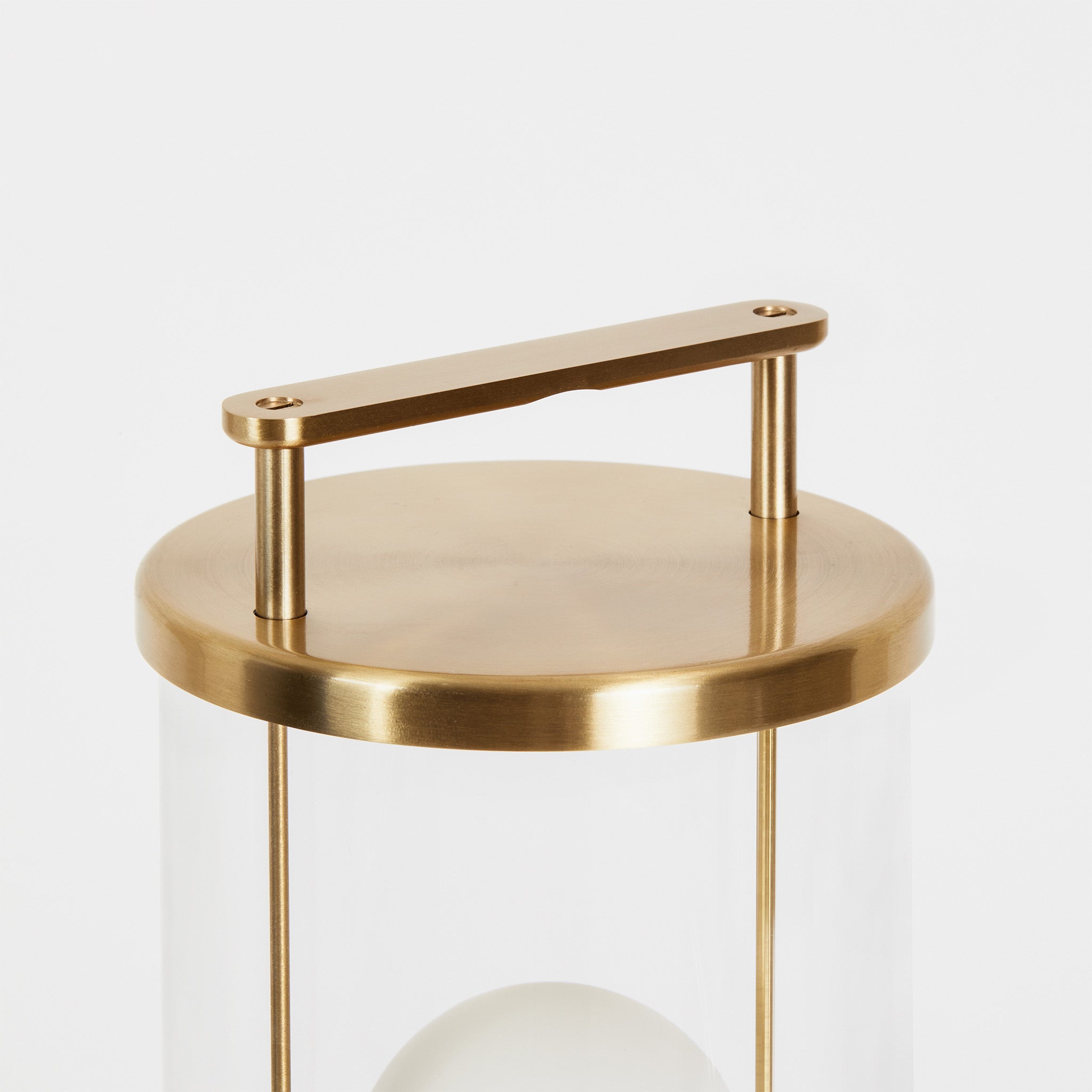 The Muse Portable Lamp in Solid Brass - Elegant Desk & Nightstand Lighting for Home, Office & Travel | Dimmable LED Light with USB Charging