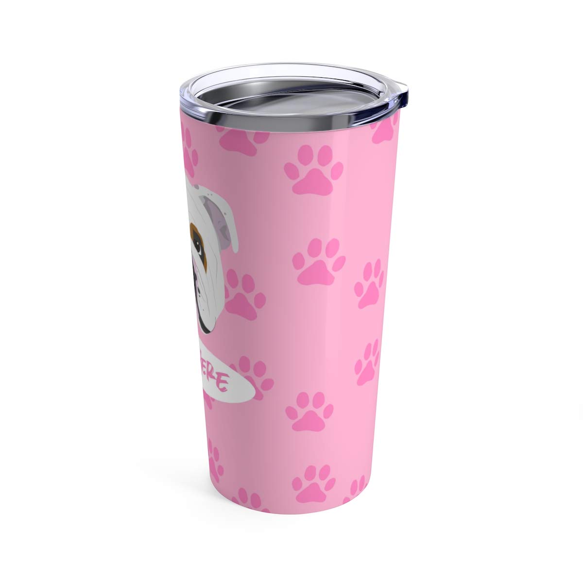 Personalized Bulldog Travel Mug - Custom Insulated Tumbler for Coffee, Beer & Cold Drinks | Perfect Gift for Dog Lovers, Moms & Dads | Great for Travel, Office & Outdoor Adventures