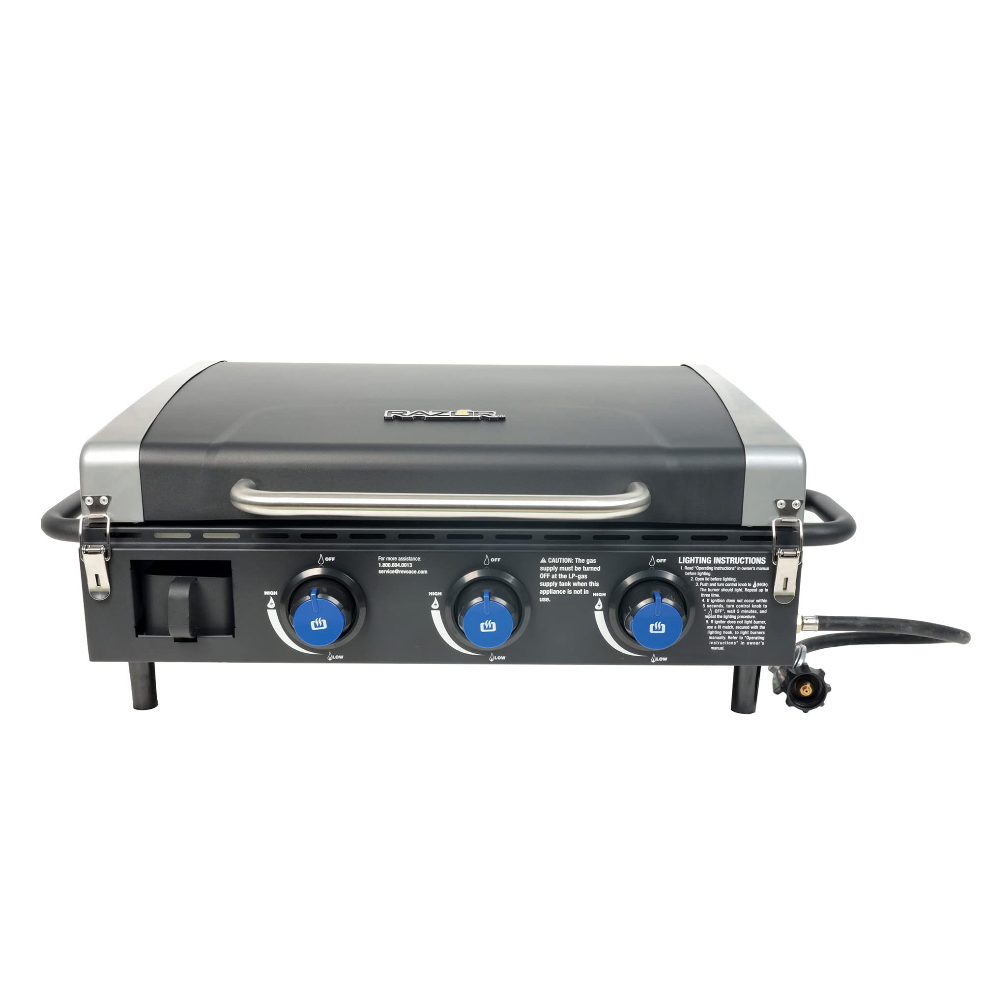 Portable Gas Griddle Grill - 2 Burner Outdoor Stove for Backyard BBQ, Camping & Tailgating | Tabletop Cooking Station for Pancakes, Burgers & More