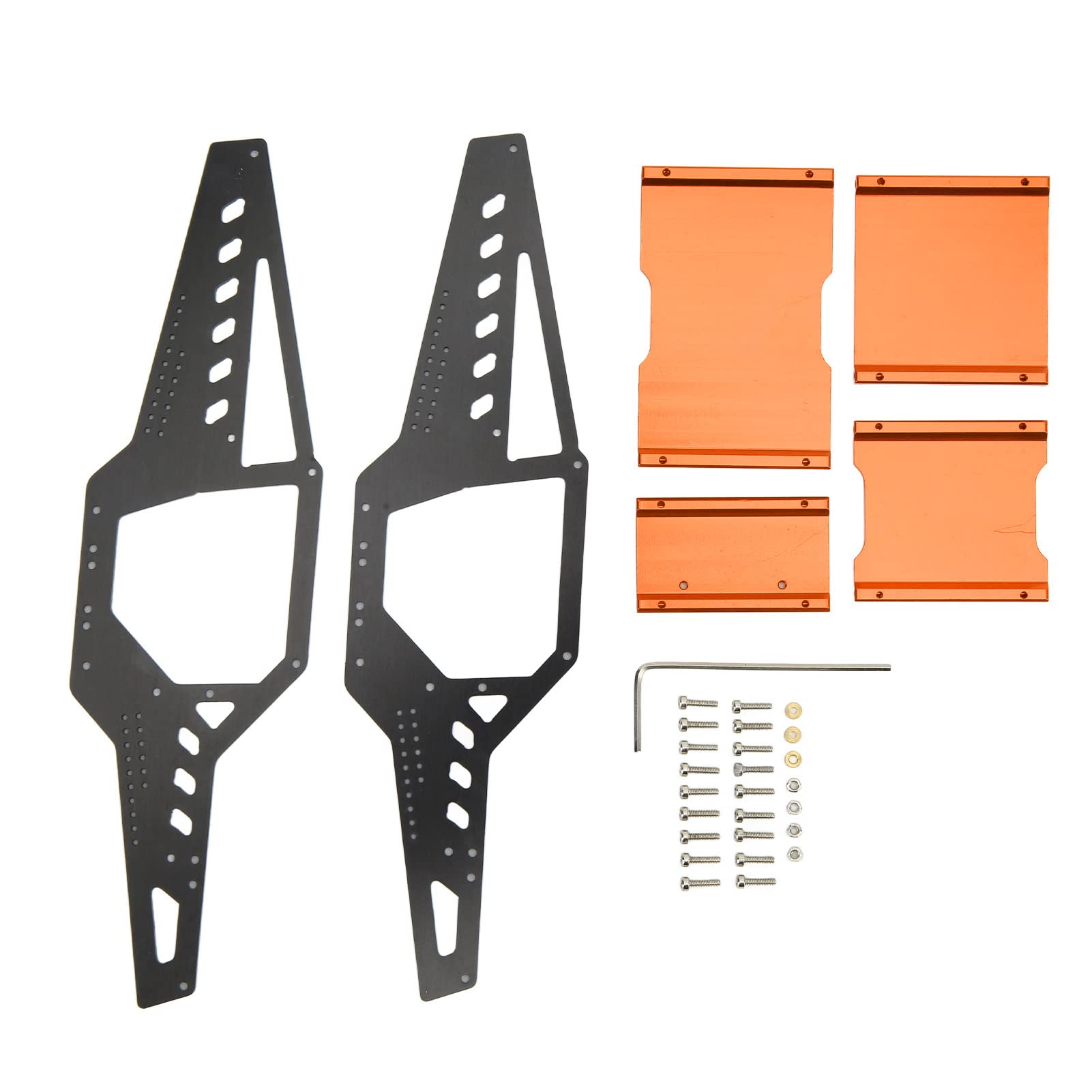 Aluminum Alloy RC Car Frame Body Shell & Cage Upgrade Parts for Axial SCX24 1/24 Scale - Durable Orange Accessory for Off-Road Crawling & Trail Adventures