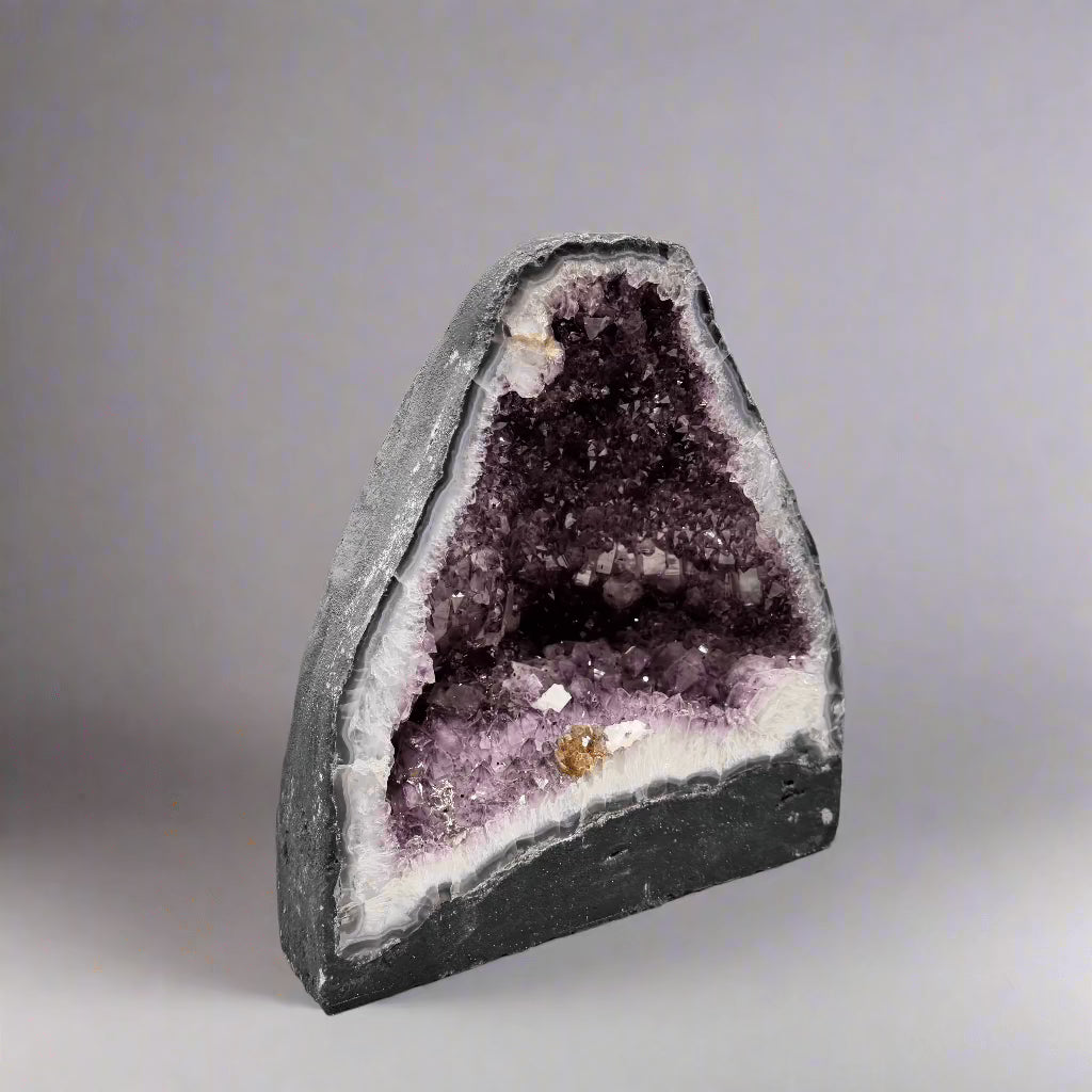 Natural Amethyst Geode Cathedral from Brazil - 12 to 32 lbs - Large Healing Crystal Cluster for Home Decor, Meditation & Spiritual Gifts