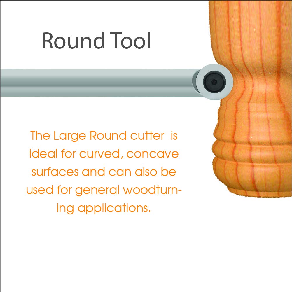 Premium Carbide Turning Tool Set (3-Piece) - Diamond, Round & Square Shapes with Comfort Grip Handles for Woodworking, Metalworking & DIY Projects