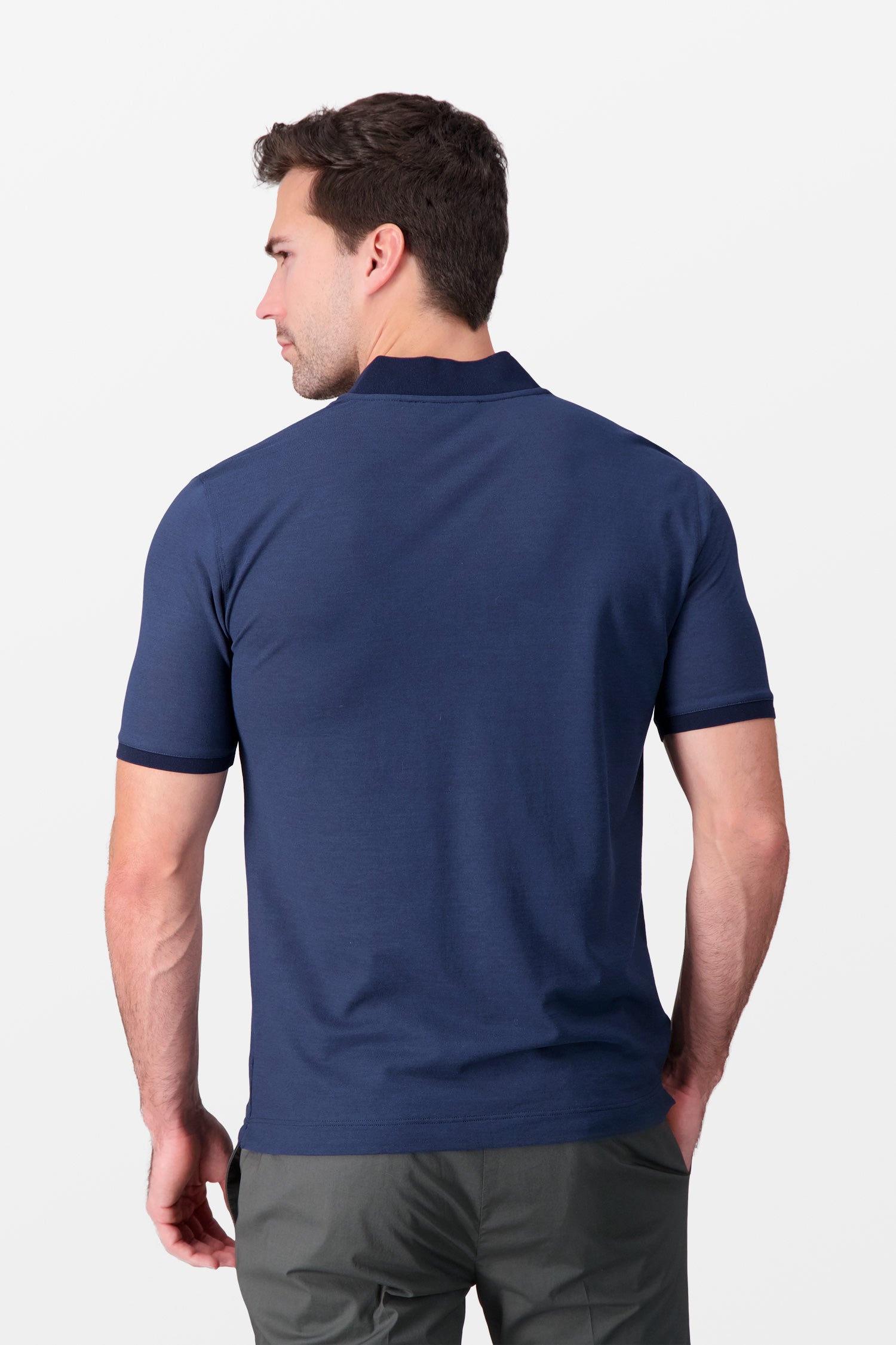 Premium Zanone Blue Cotton T-Shirt for Men - Soft & Comfortable Casual Wear for Everyday Use, Gym, and Outdoor Activities