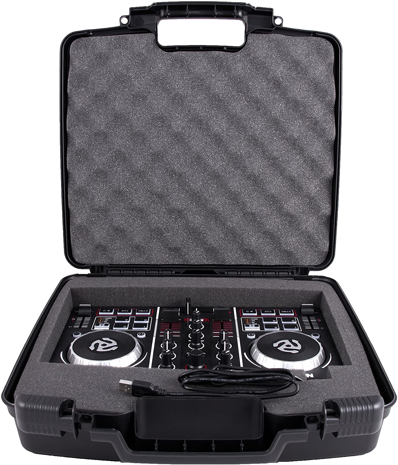 CASEMATIX Protective DJ Controller Case for Numark Party Mix Starter Mixer - Shockproof Hard Shell with Padded Foam Interior | Perfect for DJ Gigs, Travel & Equipment Storage