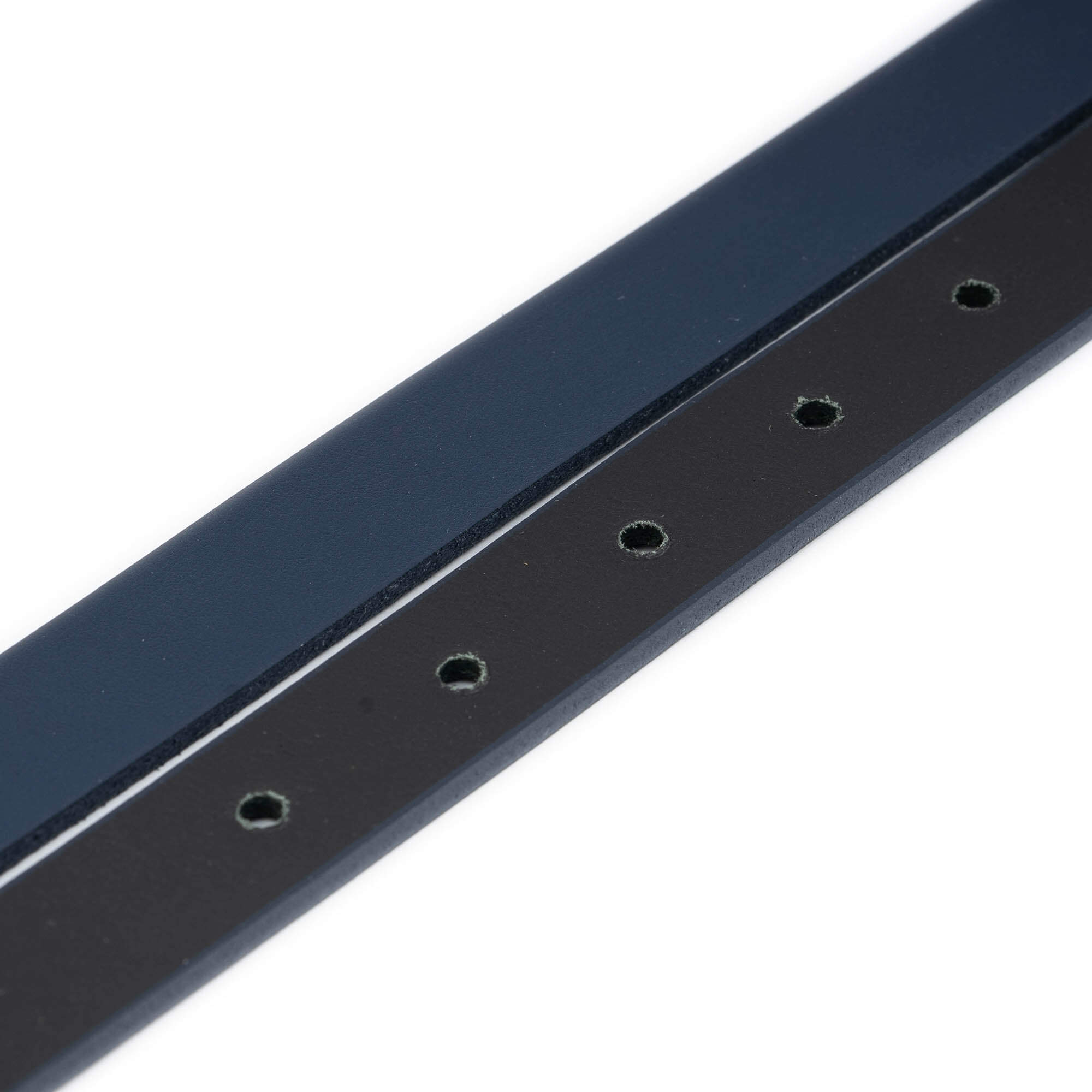 2.0 cm Dark Blue Genuine Leather Belt Strap for Dunhill Buckles - Women's Replacement Accessory - Perfect for Office, Casual Wear & Fashion Outfits