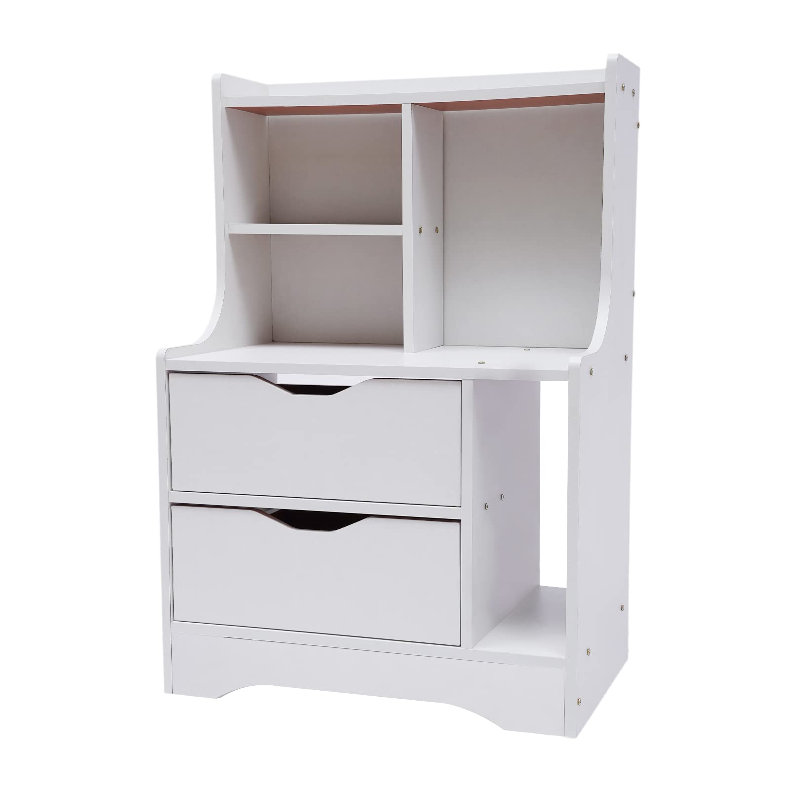 TBVECHI Nightstand with Storage Drawers - Modern Accent End Table for Bedroom, Nursery, Playroom & Dorm - Compact Bedside Chest with Ample Storage Space - Perfect for Organizing Books, Lamps & Bedroom Essentials