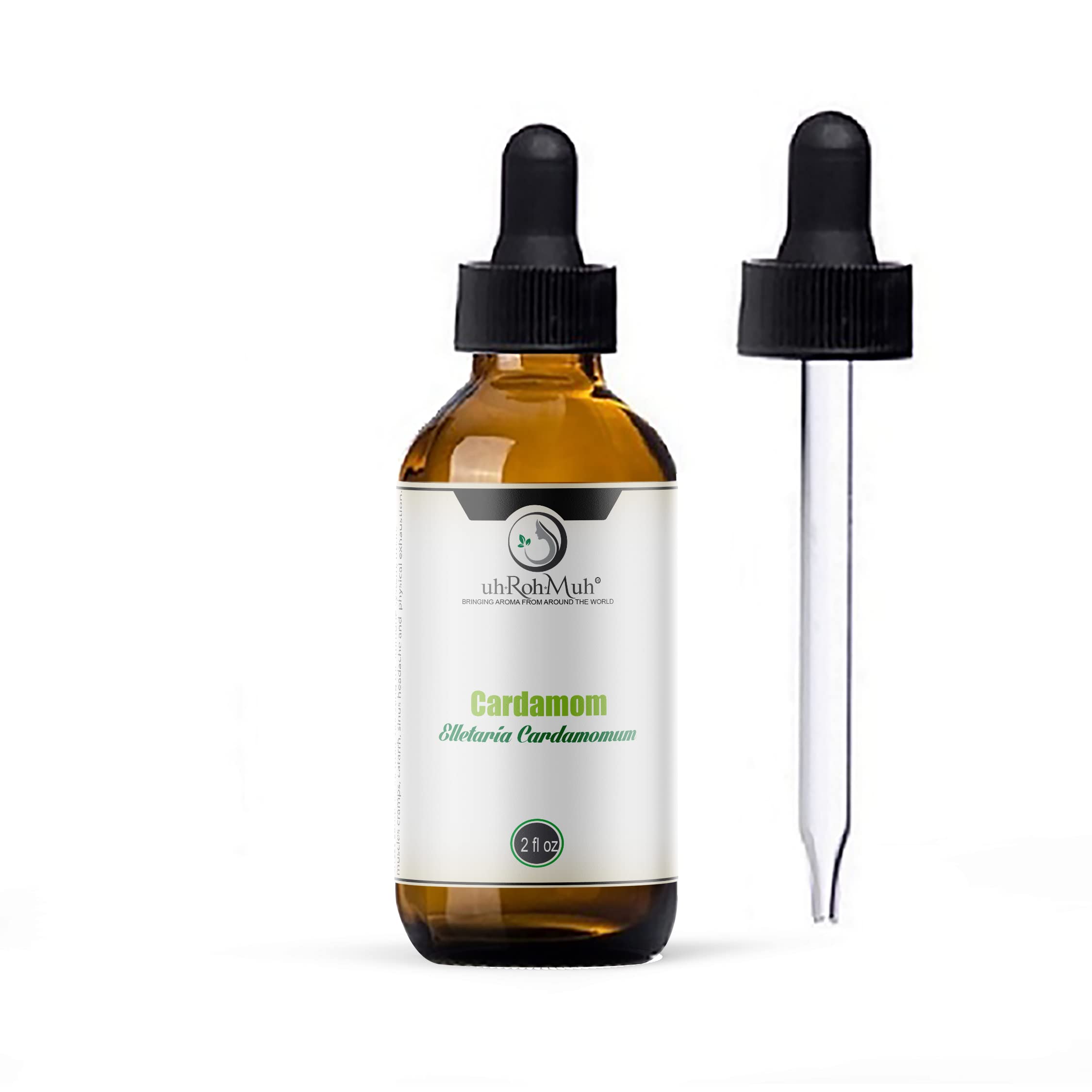 100% Pure Cardamom Essential Oil - 2oz Natural Aromatherapy Oil from Guatemala | for Diffuser, Massage & Relaxation