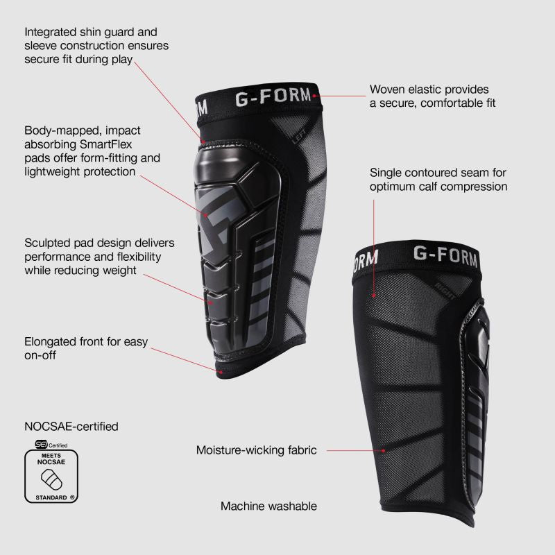 G FORM YOUTH PRO S VENTO SHINGUARD - Lightweight Protective Soccer Shin Guards for Kids - Perfect for Youth Football Training & Matches