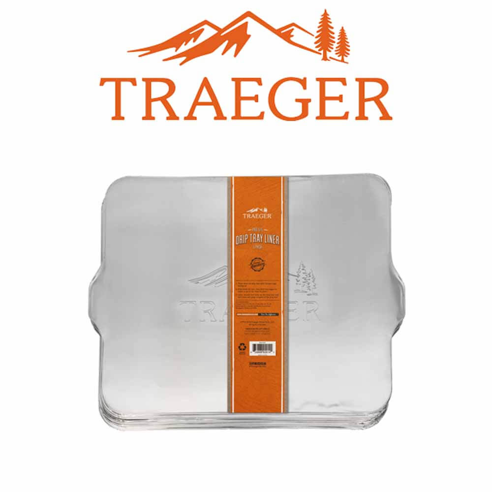 Traeger Drip Tray Liners 5 Pack - Premium Replacement Liners for Traeger Ranger & Scout Pellet Grills - Perfect for Easy Cleanup & Grease Management During BBQ, Smoking & Grilling