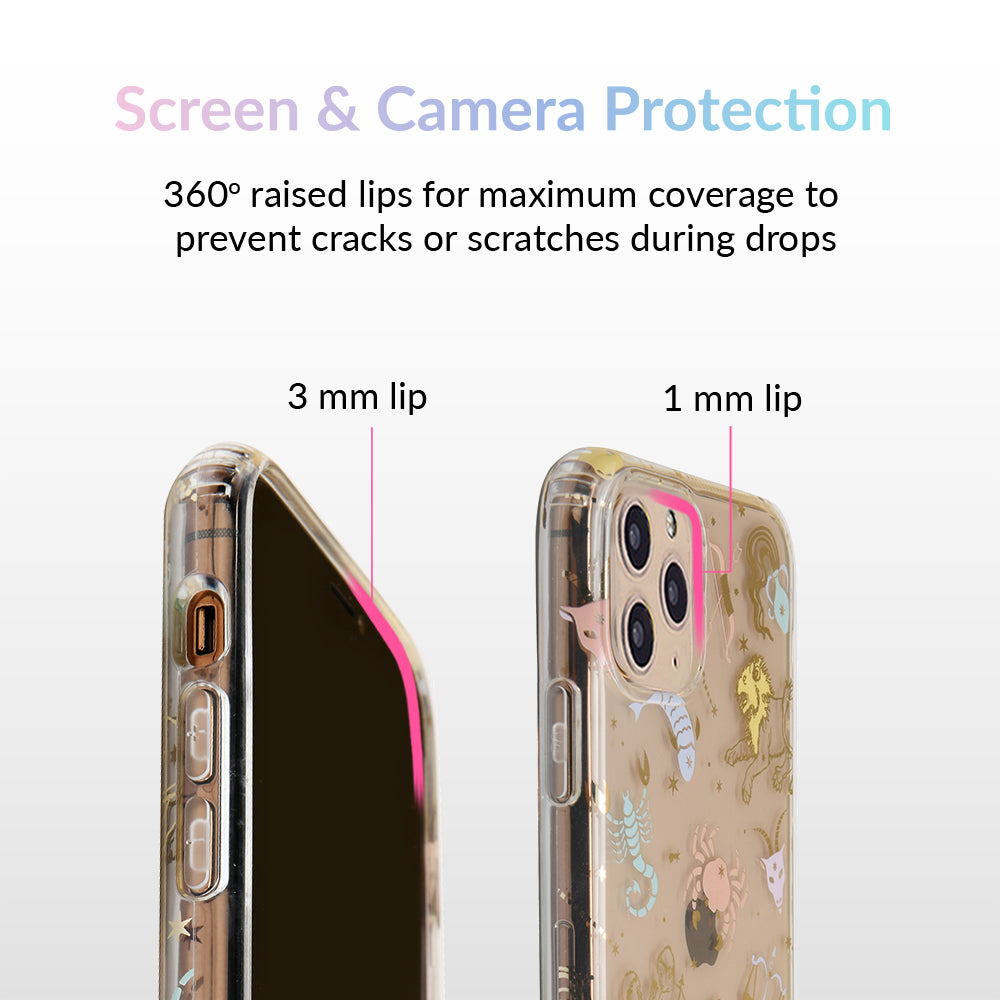 Zodiac Sign Clear iPhone Case - Slim Protective Cover for iPhone 12/13/14/15 Pro Max - Perfect for Daily Use, Work & Travel