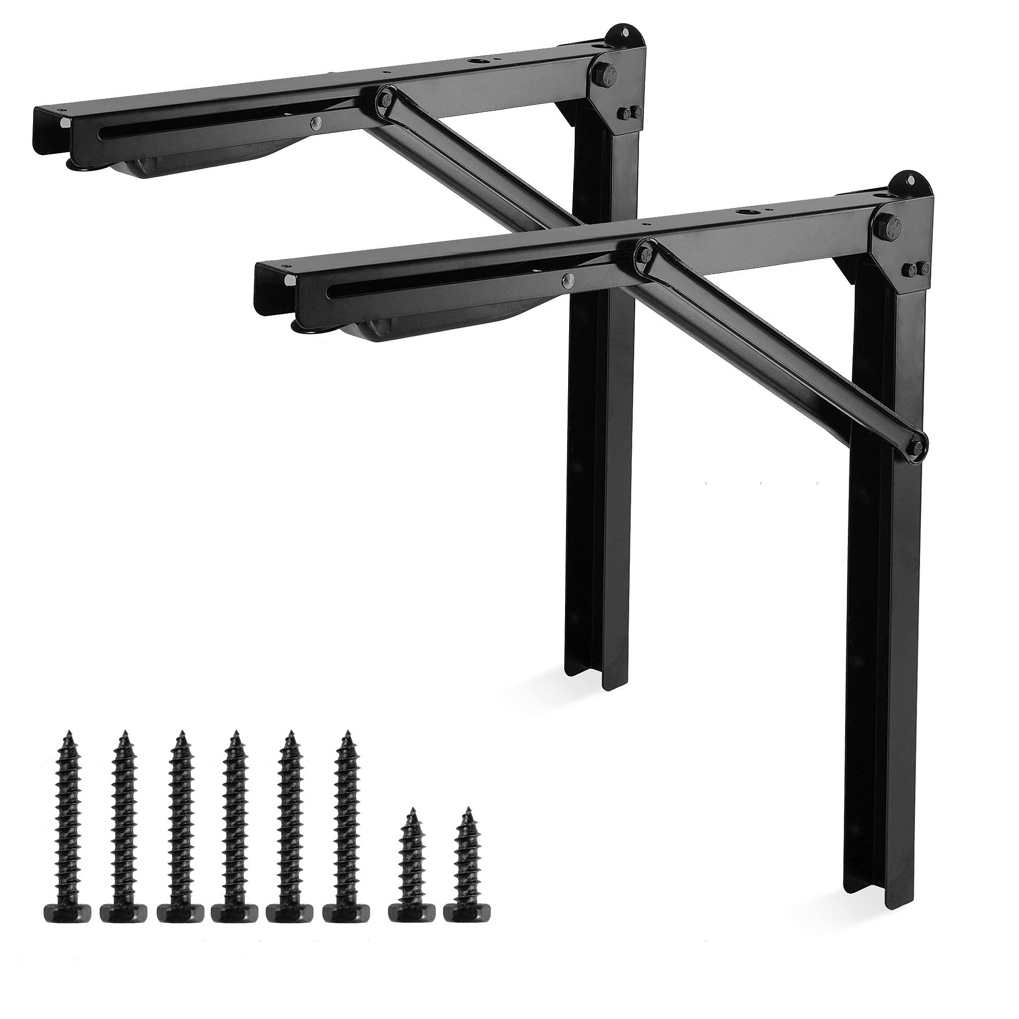 48x36 Inch Pegboard with Hooks & 24 Inch Folding Shelf Bracket - Wall Mounted Organizer for Garage, Workshop, Kitchen & Home Storage - Heavy Duty Steel Peg Board with Collapsible Shelves