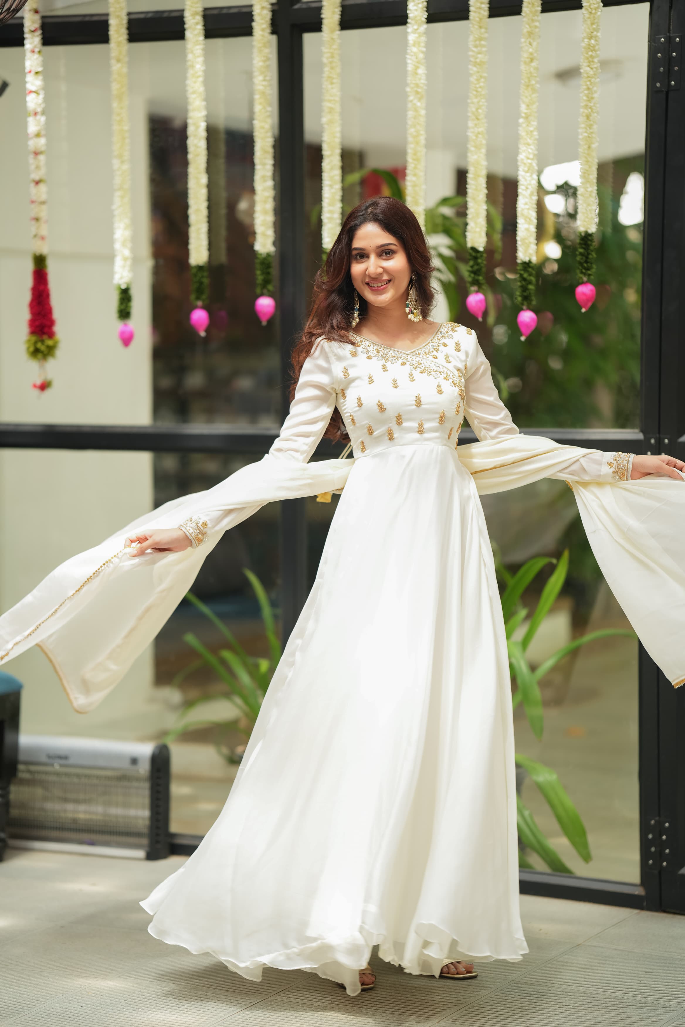 Premium Designer Nila Anarkali Dress for Women | Elegant Ethnic Party Wear | Perfect for Weddings, Festivals & Special Occasions