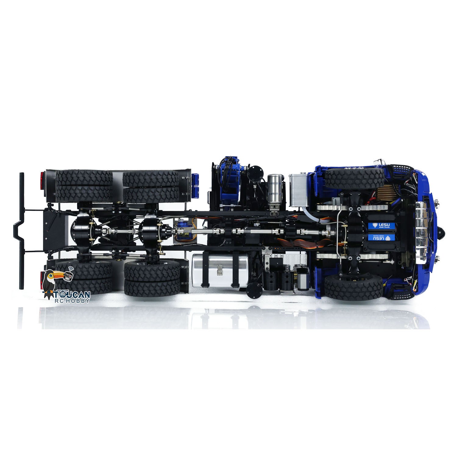 Unitru 1/14 Scale 6X6 RC Tractor Truck with Metal Chassis, Hydraulic Timber Crane & Smoke Effect - Remote Control Construction Vehicle for Adults & Kids - Perfect for Off-Road Play, Construction Site Simulation, and RC Hobby Enthusiasts