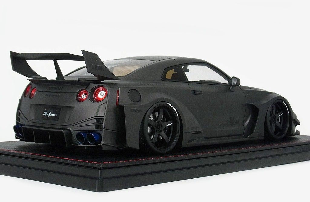 1:18 Scale Nissan GT-R GT35GT RR LB Works Silhouette Diecast Model Car - Matte Black Finish - Collectible Racing Car for Display & Gift - Perfect for Car Enthusiasts & Model Collectors