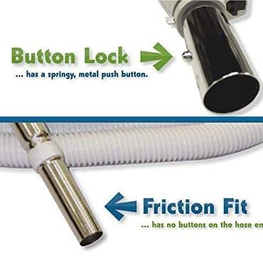 ULTRA CLEAN 50ft Central Vacuum Air Hose with Pistol-Grip Handle & 24V On/Off Switch - Compatible with BEAM, Electrolux, Eureka, Nutone Vacuums - Perfect for Whole-House Cleaning, Car Detailing & Workshop Use (Button-Lock Design)