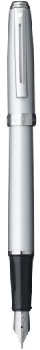 Sheaffer Prelude Medium Point Fountain Pen with Cartridge - Silver Shimmer Nickel Plated Trim (SH/9137-0) | Premium Writing Instrument for Office, School & Gift Giving