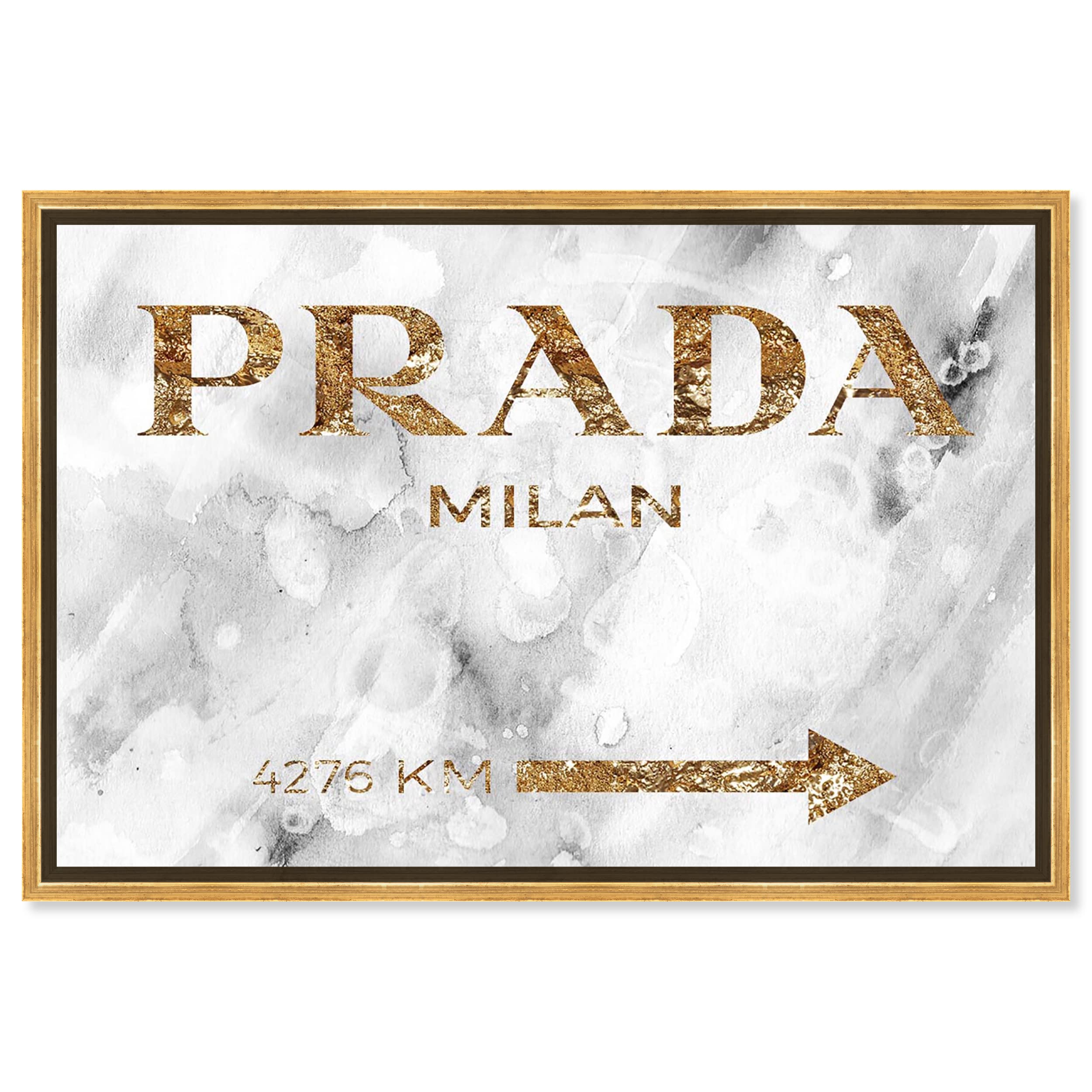 Oliver Gal Artist Co. Contemporary 30x45 Inch Milan Gold Framed Canvas Wall Art - Elegant Home Decor for Living Room, Bedroom & Office
