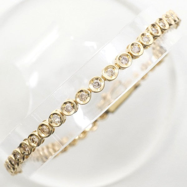 18K Yellow Gold Diamond Bracelet with Authentic Certification - Perfect for Weddings, Anniversaries & Special Occasions