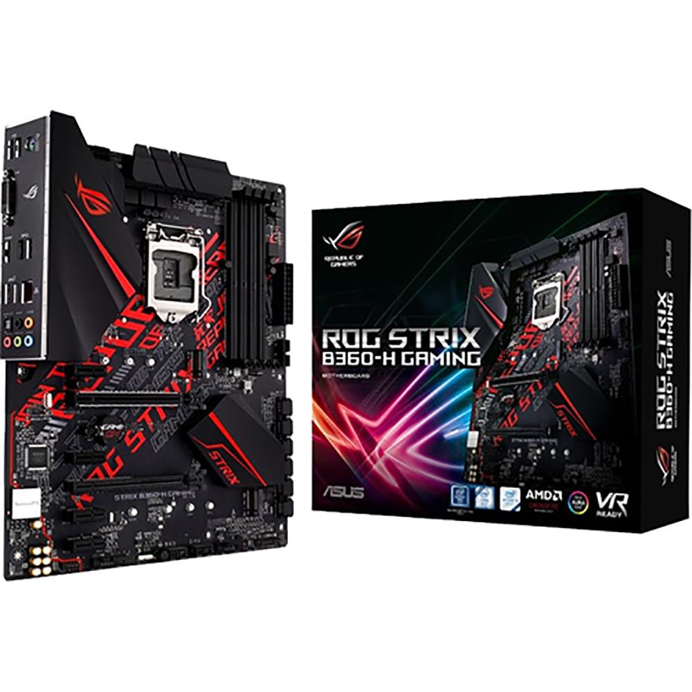 ASUS ROG STRIX B360-H Gaming Motherboard - LGA1151 Socket, Intel B360 Chipset, ATX Form Factor - Perfect for PC Gaming & Streaming Builds