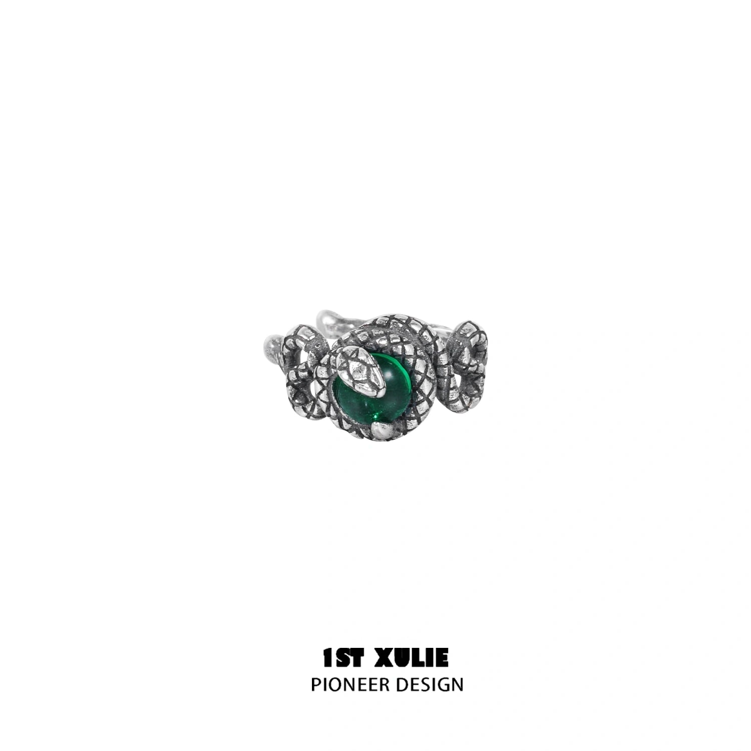 single green ear clip