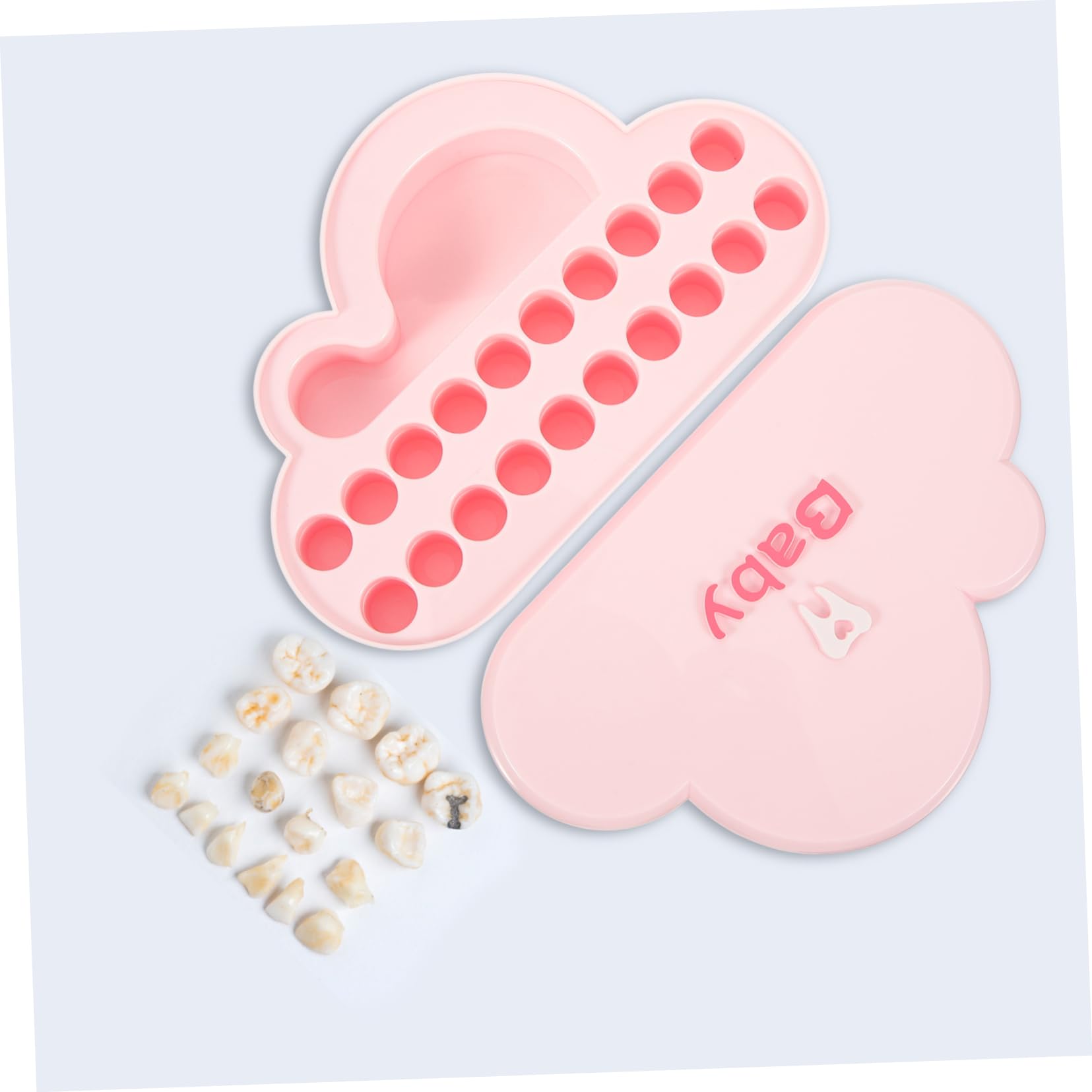 Cabilock 2-Piece Baby Tooth Keepsake Box Set - Portable Tooth Storage Container for Boys & Girls - Newborn Tooth Collection Holder - Durable Plastic Tooth Fairy Box for First Lost Teeth & Milestone Memories (Perfect for Baby Showers, Christenings & Childhood Memorabilia)