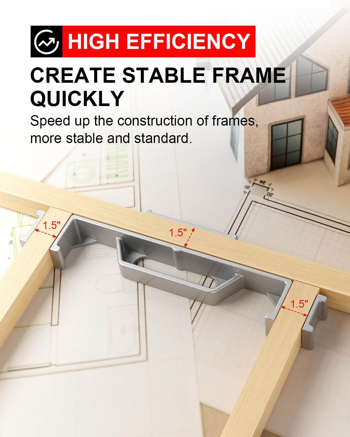 Kolvoii 16-Inch On-Center Framing Spacing Tool - Heavy Duty Cast Aluminum Stud Framing Jig for Walls, Roofs, Floors & Ladders | Perfect for DIY Home Construction, Woodworking & Professional Framing Projects