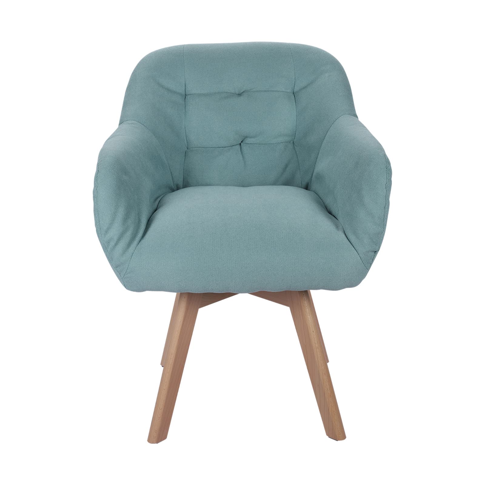 Ergonomic Home Office Computer Chair - Flannel Lazy Chair with Solid Wood Frame, 360° Swivel Barrel Lounge Chair for Living Room, Bedroom & Gaming (One Size) - Perfect for Work, Relaxation & Entertainment