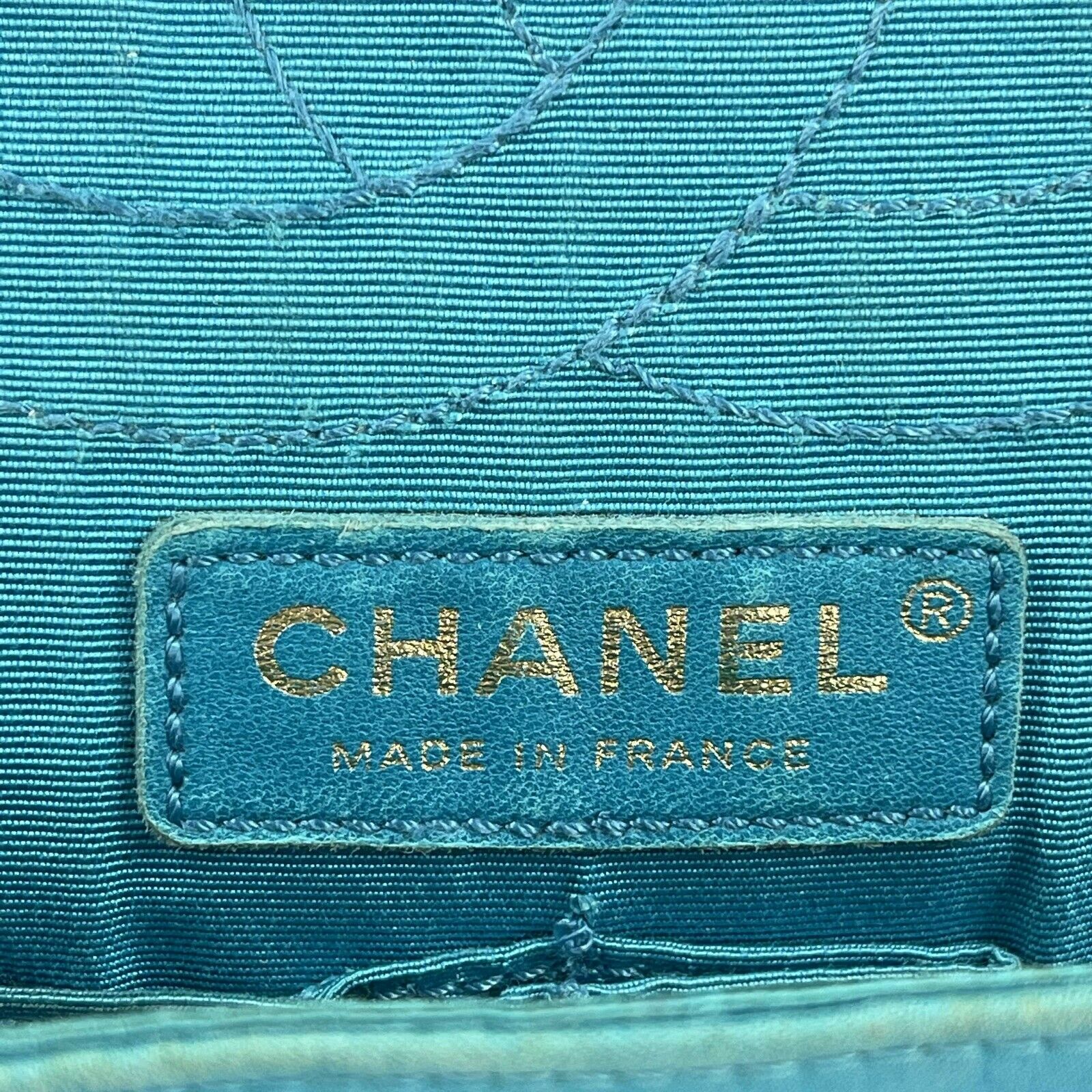 CHANEL Reissue Small 2.55 Satin Crocodile Stitch Handbag in Turquoise & Gold - Luxury Crossbody Bag for Women | Perfect for Evening Events, Date Nights & Special Occasions