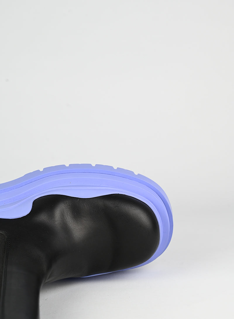 Bottega Veneta Black & Lilac Boots Size 36.5 - Stylish & Comfortable for Women's Fall Fashion, Office Wear & Night Out