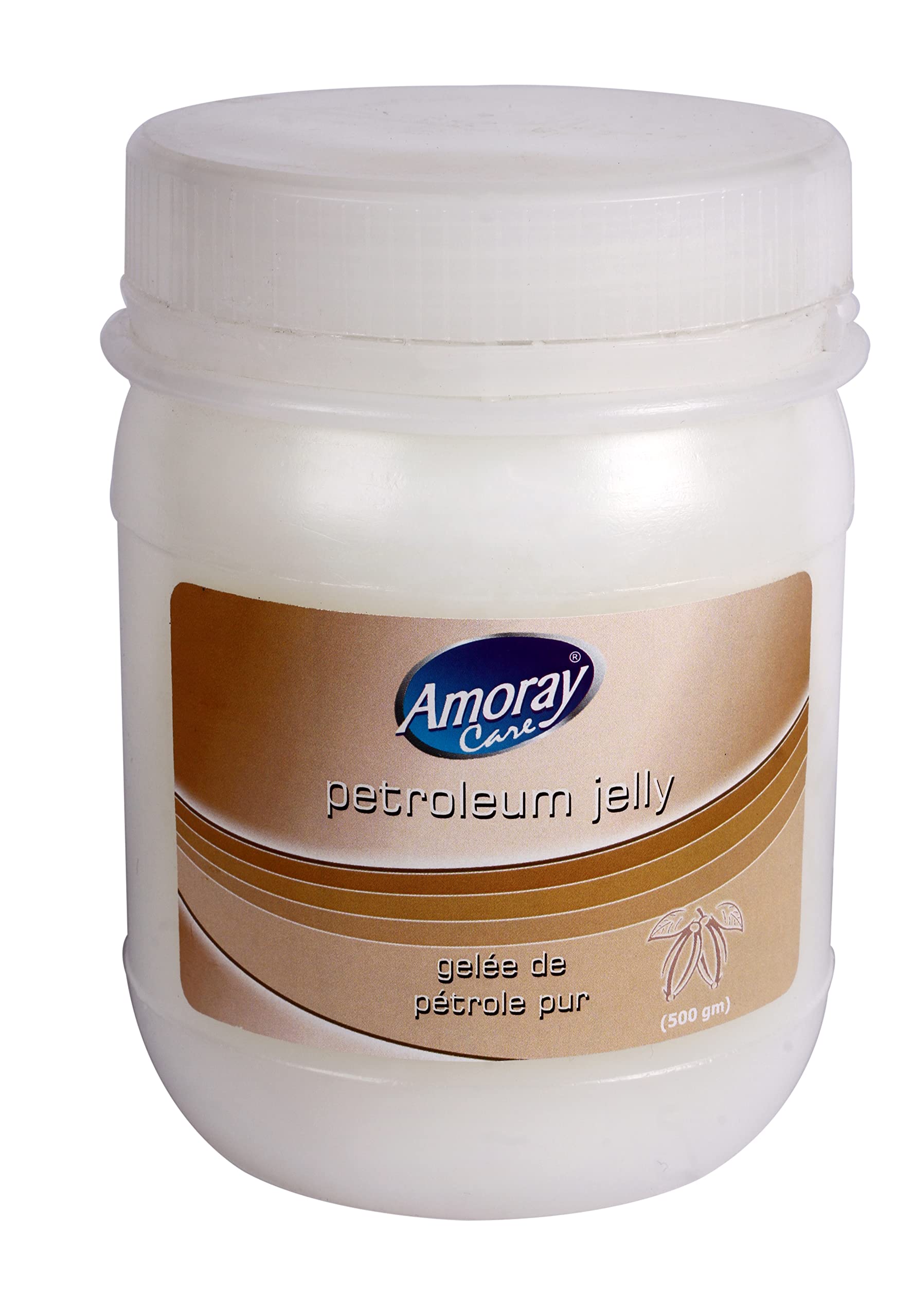 AMORAY CARE (USA Brand) 100% Pure & Unscented White Petroleum Jelly for Skin Care - Hypoallergenic, pH 5.5 Balanced, 5-Year Shelf Life - 500g (17.6 oz) - Perfect for Dry Skin, Lip Balm, Diaper Rash & Minor Wound Care